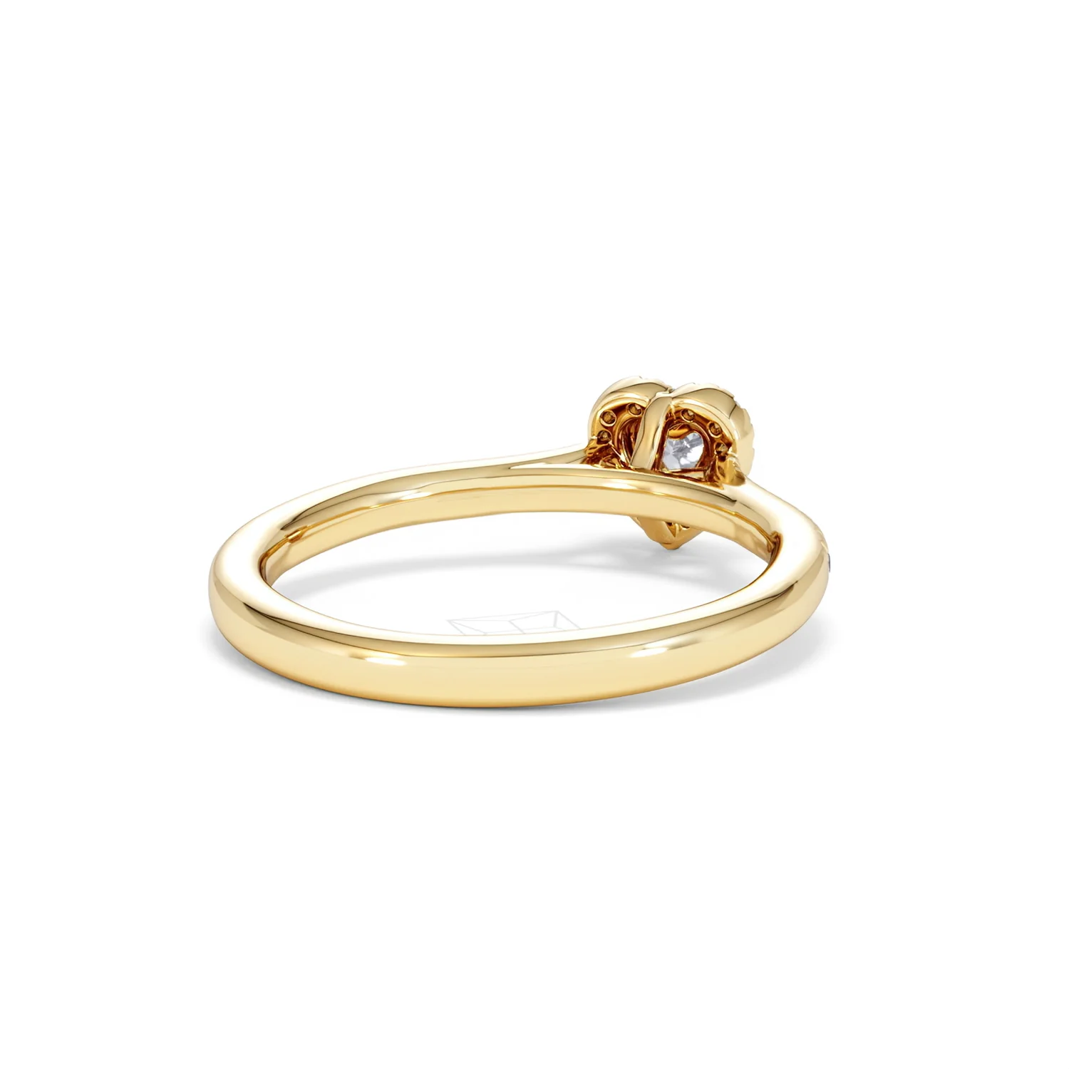 Lumia Heart Cut Lab Diamond Halo Ring 0.33ct F/VS in 18K Gold Vermeil - Image 44