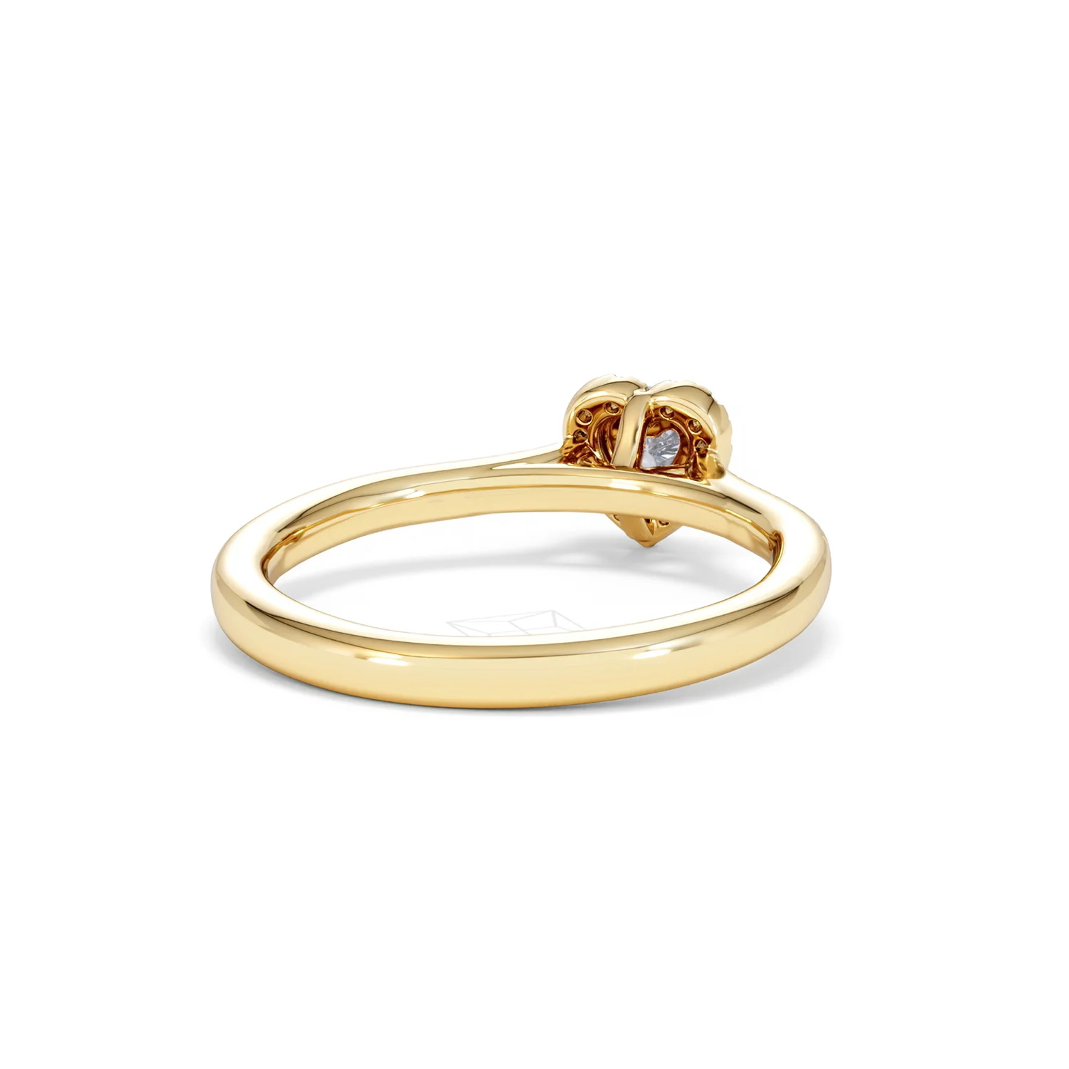 Lumia Heart Cut Lab Diamond Halo Ring 0.33ct F/VS in 18K Gold Vermeil - Image 45
