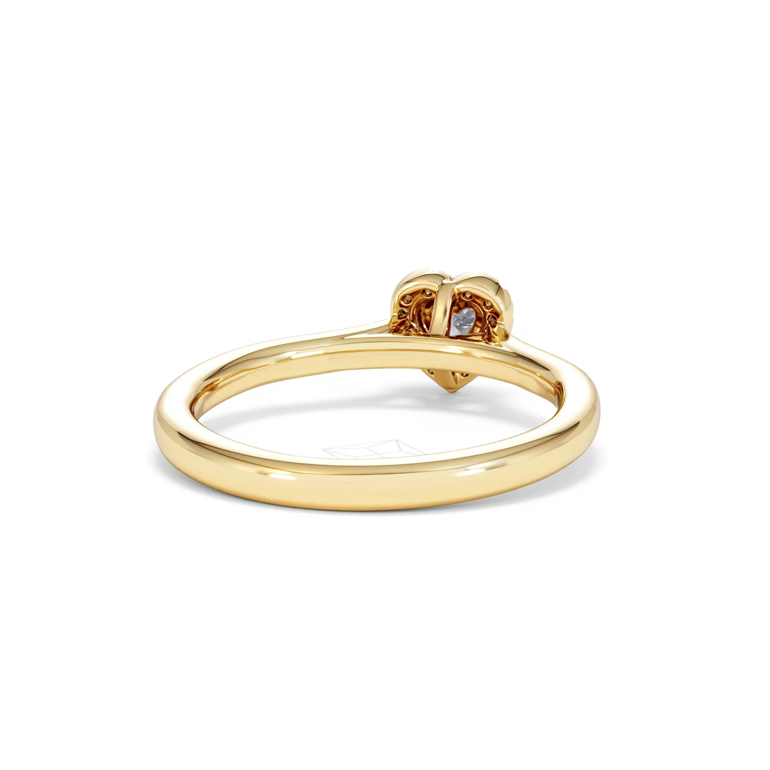 Lumia Heart Cut Lab Diamond Halo Ring 0.33ct F/VS in 18K Gold Vermeil - Image 46