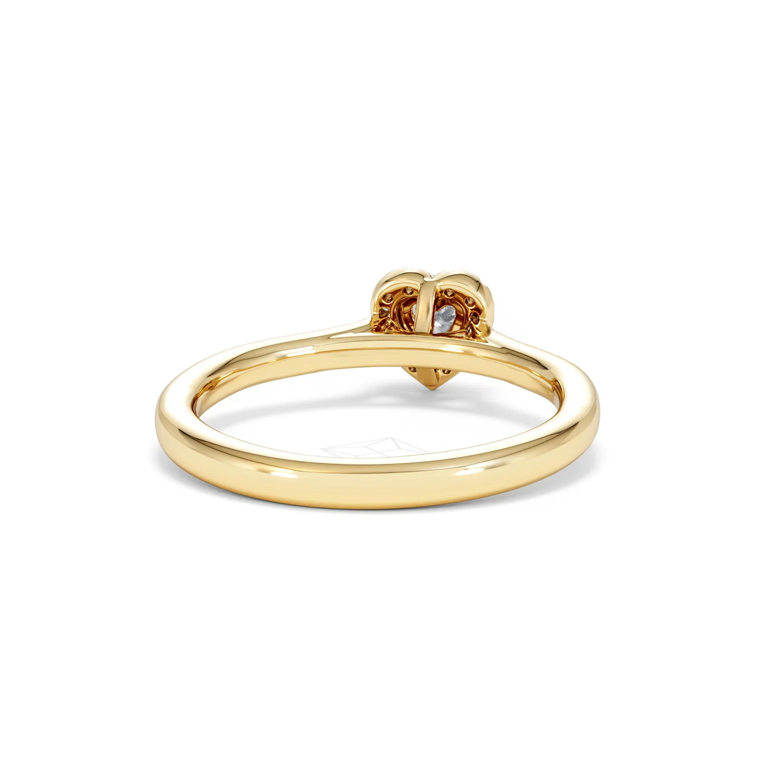 Lumia Heart Cut Lab Diamond Halo Ring 0.33ct F/VS in 18K Gold Vermeil - Image 47