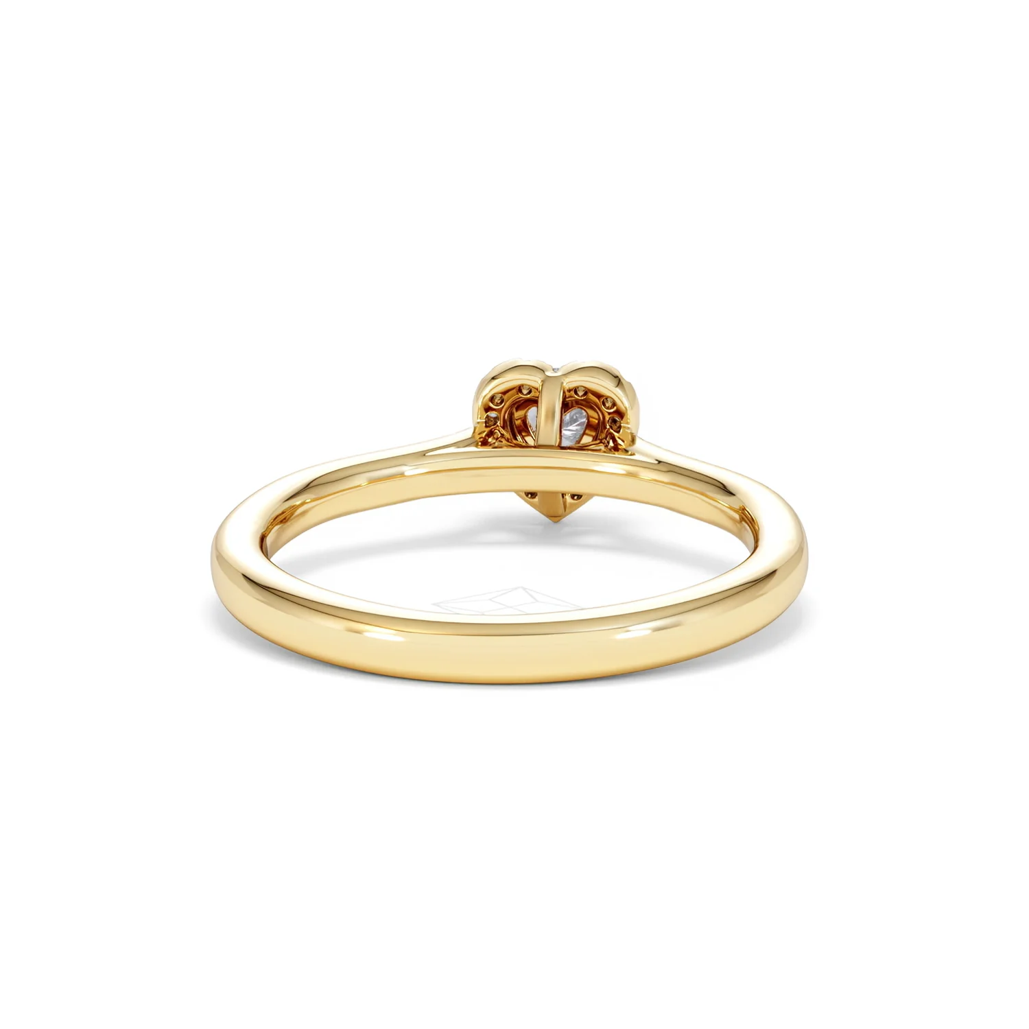 Lumia Heart Cut Lab Diamond Halo Ring 0.33ct F/VS in 18K Gold Vermeil - Image 48