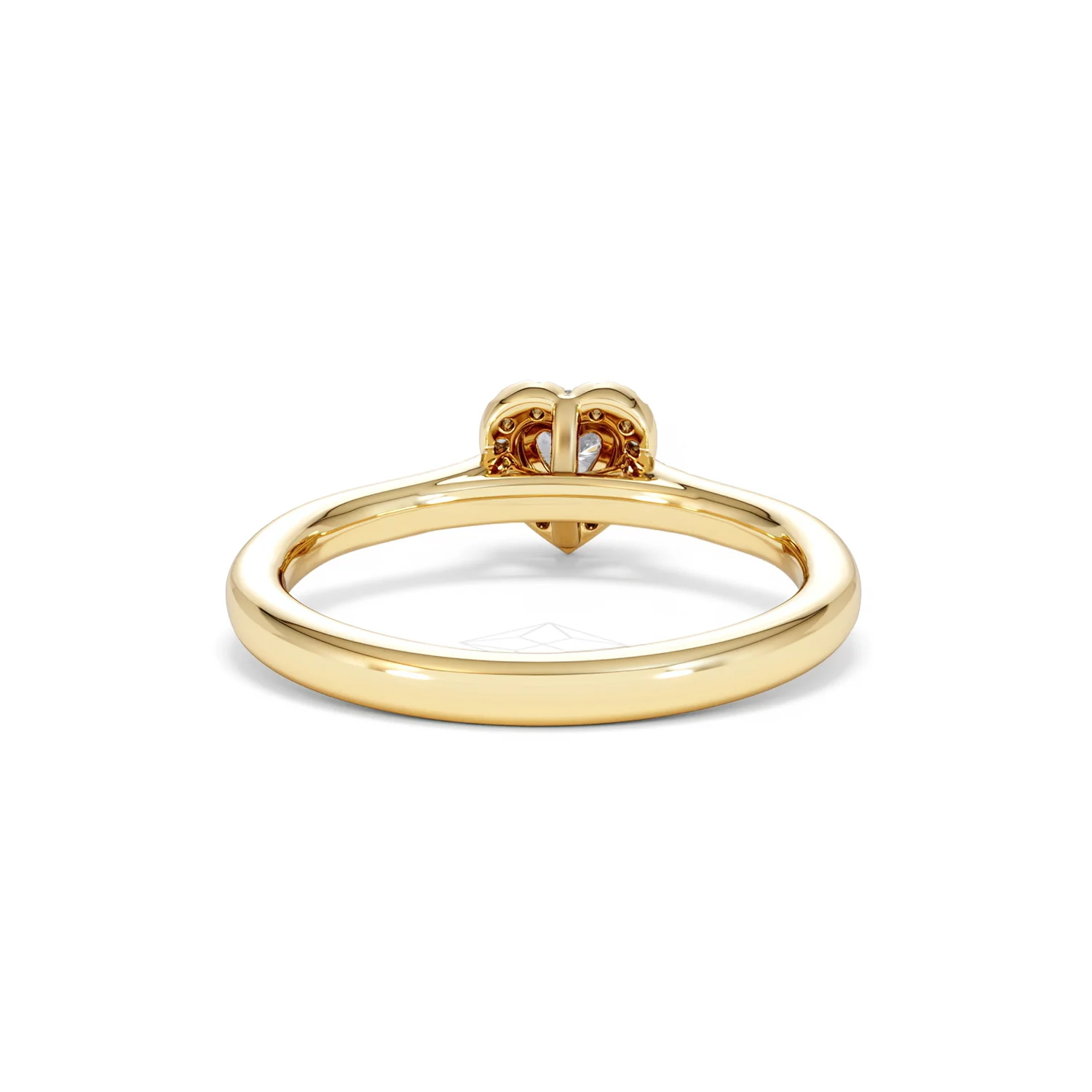Lumia Heart Cut Lab Diamond Halo Ring 0.33ct F/VS in 18K Gold Vermeil - Image 49