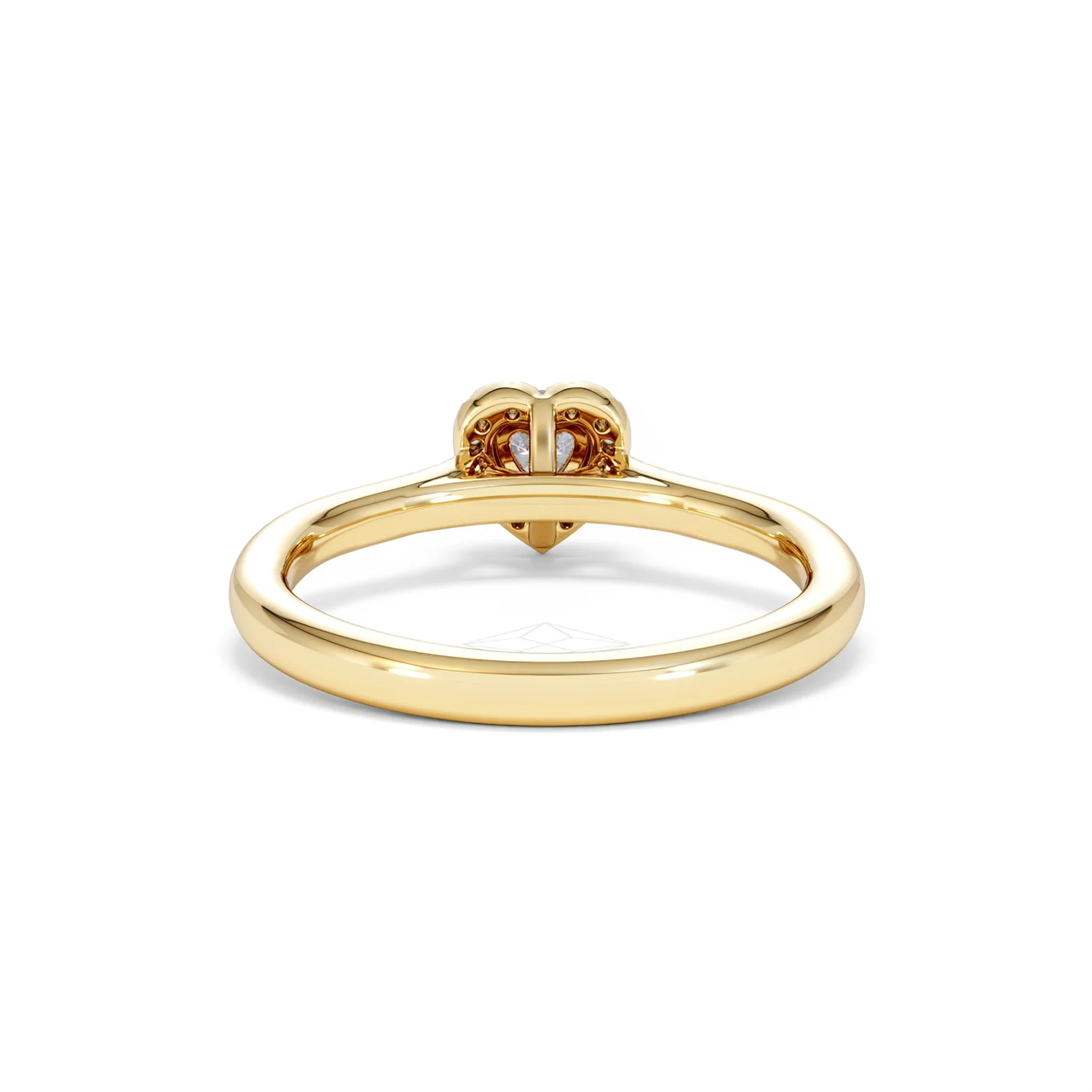Lumia Heart Cut Lab Diamond Halo Ring 0.33ct F/VS in 18K Gold Vermeil - Image 50