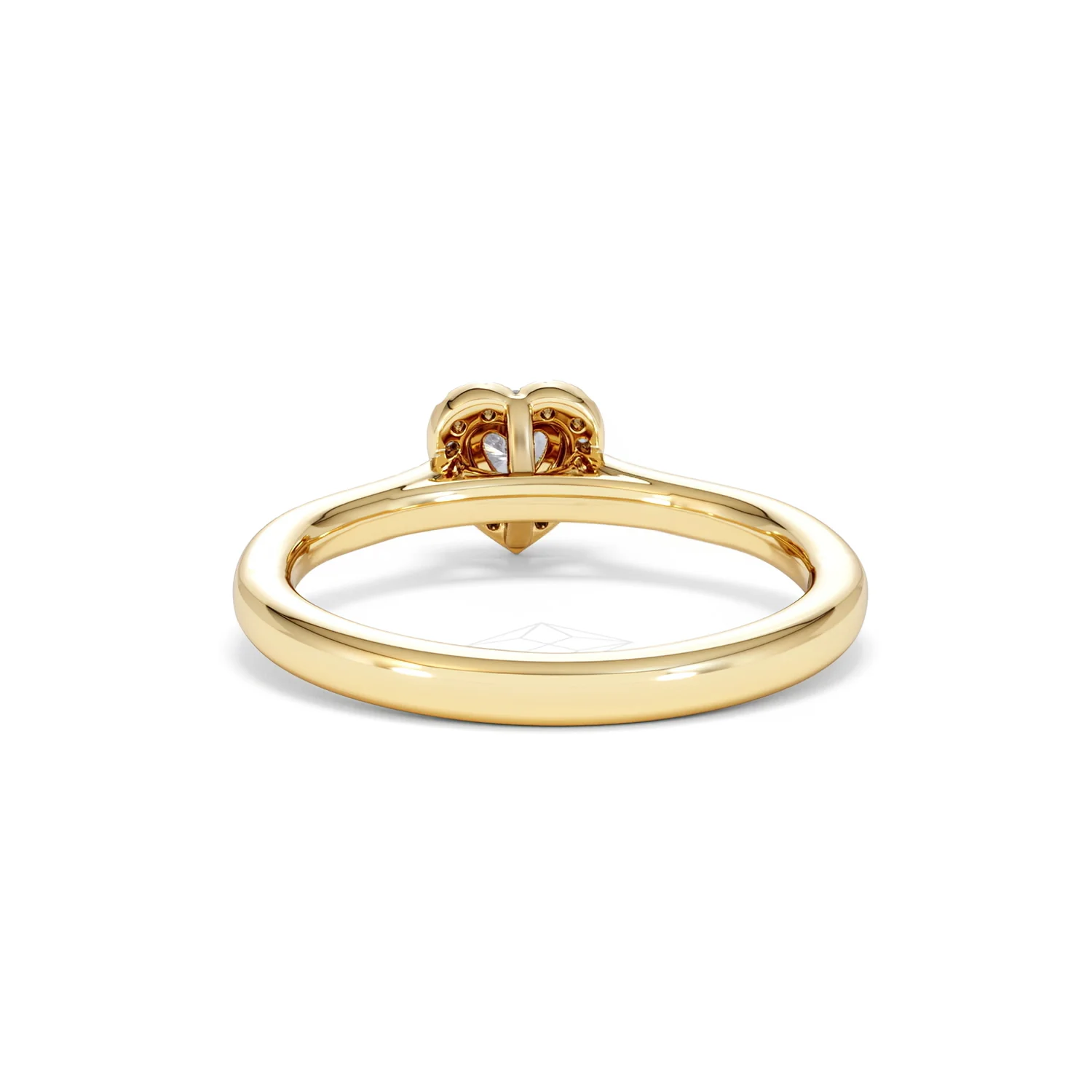 Lumia Heart Cut Lab Diamond Halo Ring 0.33ct F/VS in 18K Gold Vermeil - Image 51