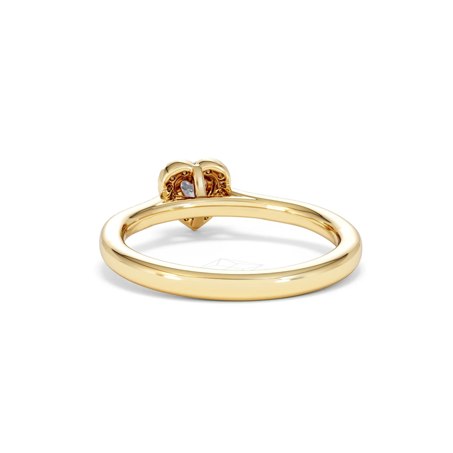 Lumia Heart Cut Lab Diamond Halo Ring 0.33ct F/VS in 18K Gold Vermeil - Image 53