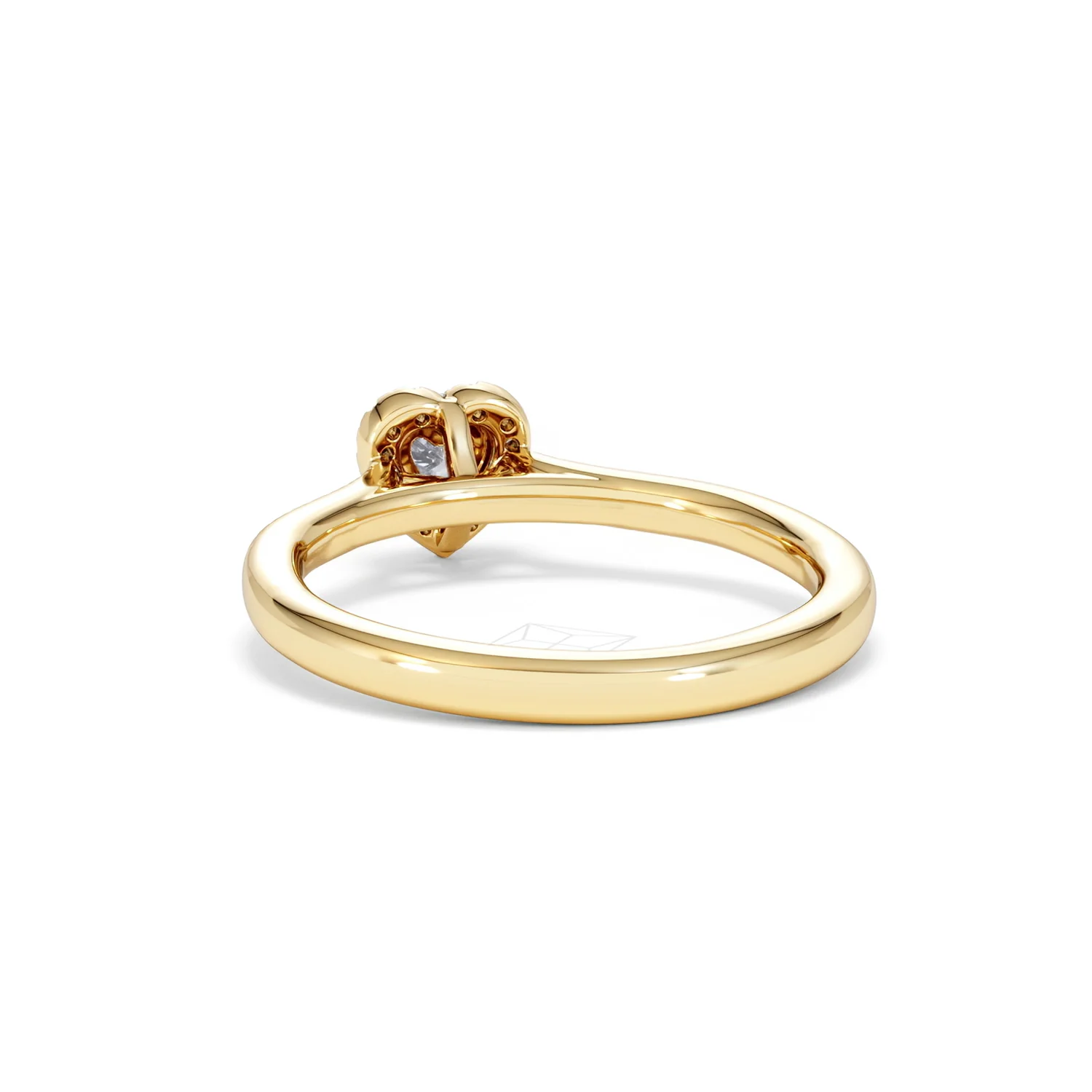Lumia Heart Cut Lab Diamond Halo Ring 0.33ct F/VS in 18K Gold Vermeil - Image 54