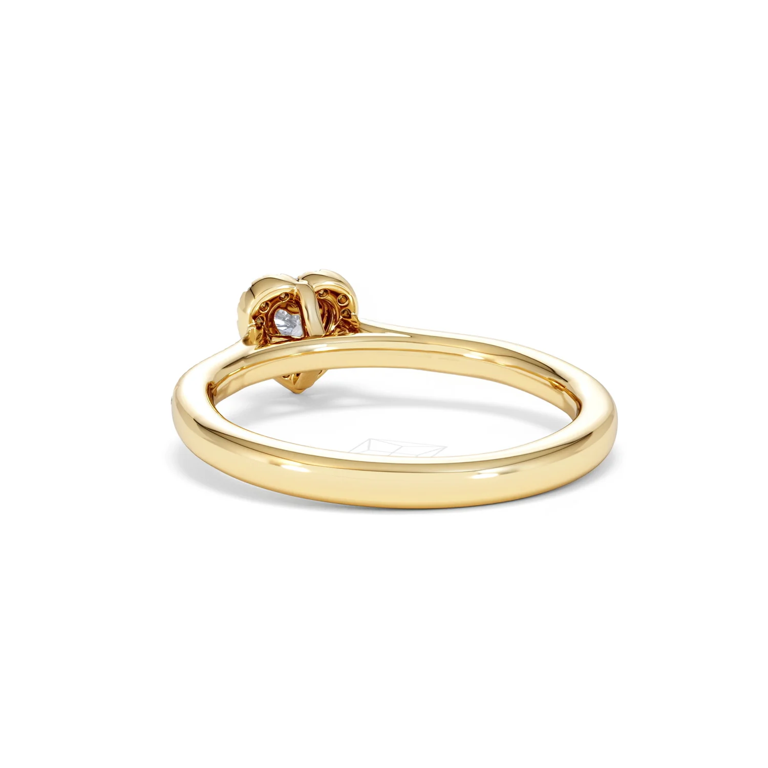 Lumia Heart Cut Lab Diamond Halo Ring 0.33ct F/VS in 18K Gold Vermeil - Image 55