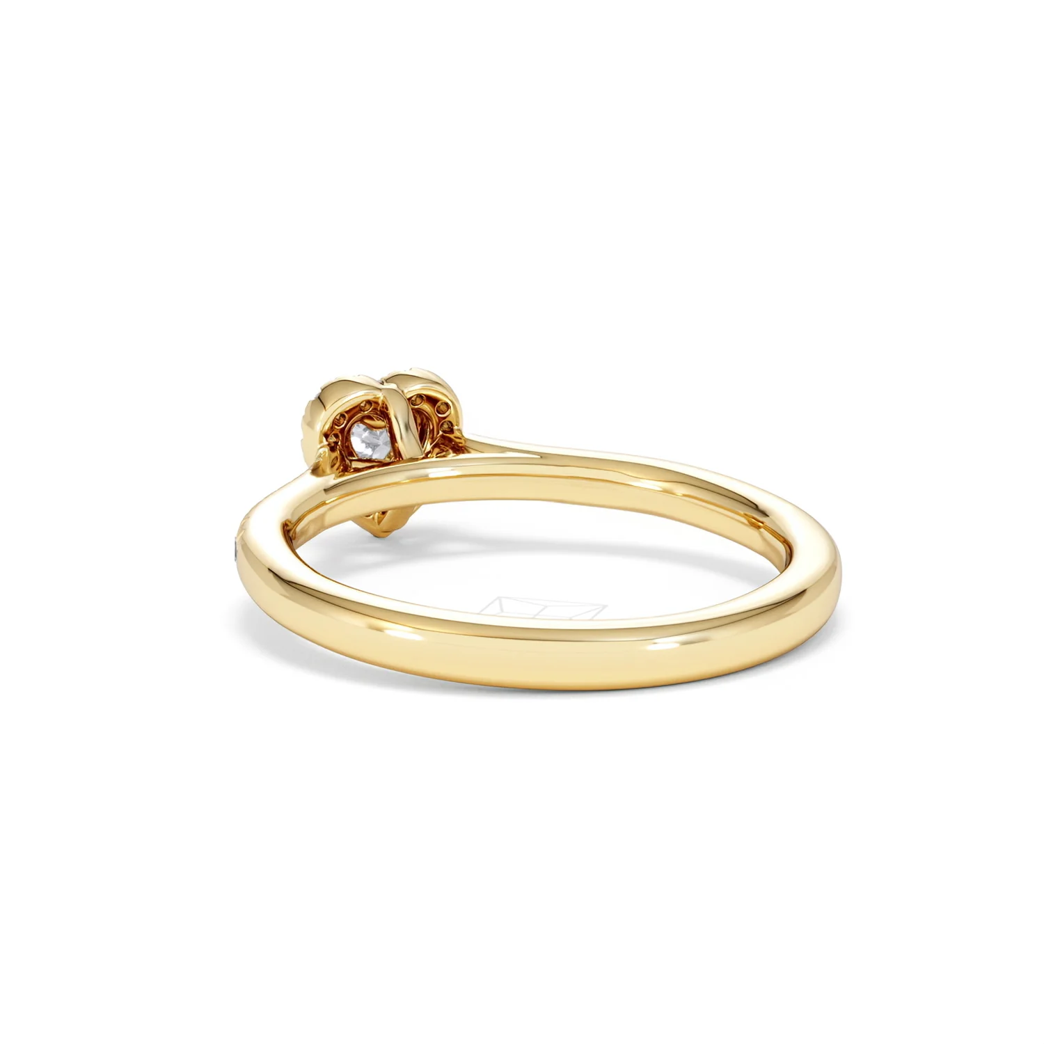 Lumia Heart Cut Lab Diamond Halo Ring 0.33ct F/VS in 18K Gold Vermeil - Image 56