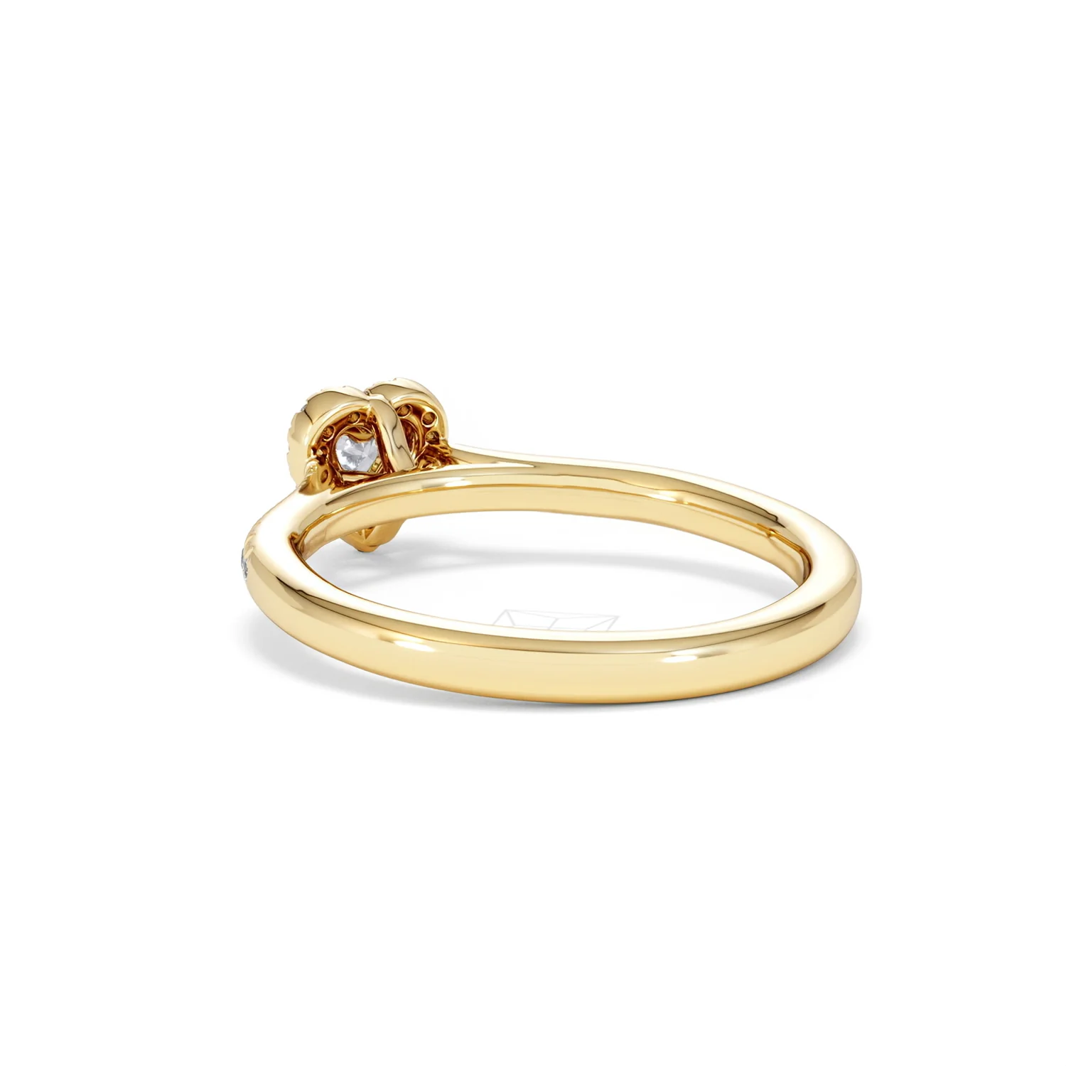 Lumia Heart Cut Lab Diamond Halo Ring 0.33ct F/VS in 18K Gold Vermeil - Image 57