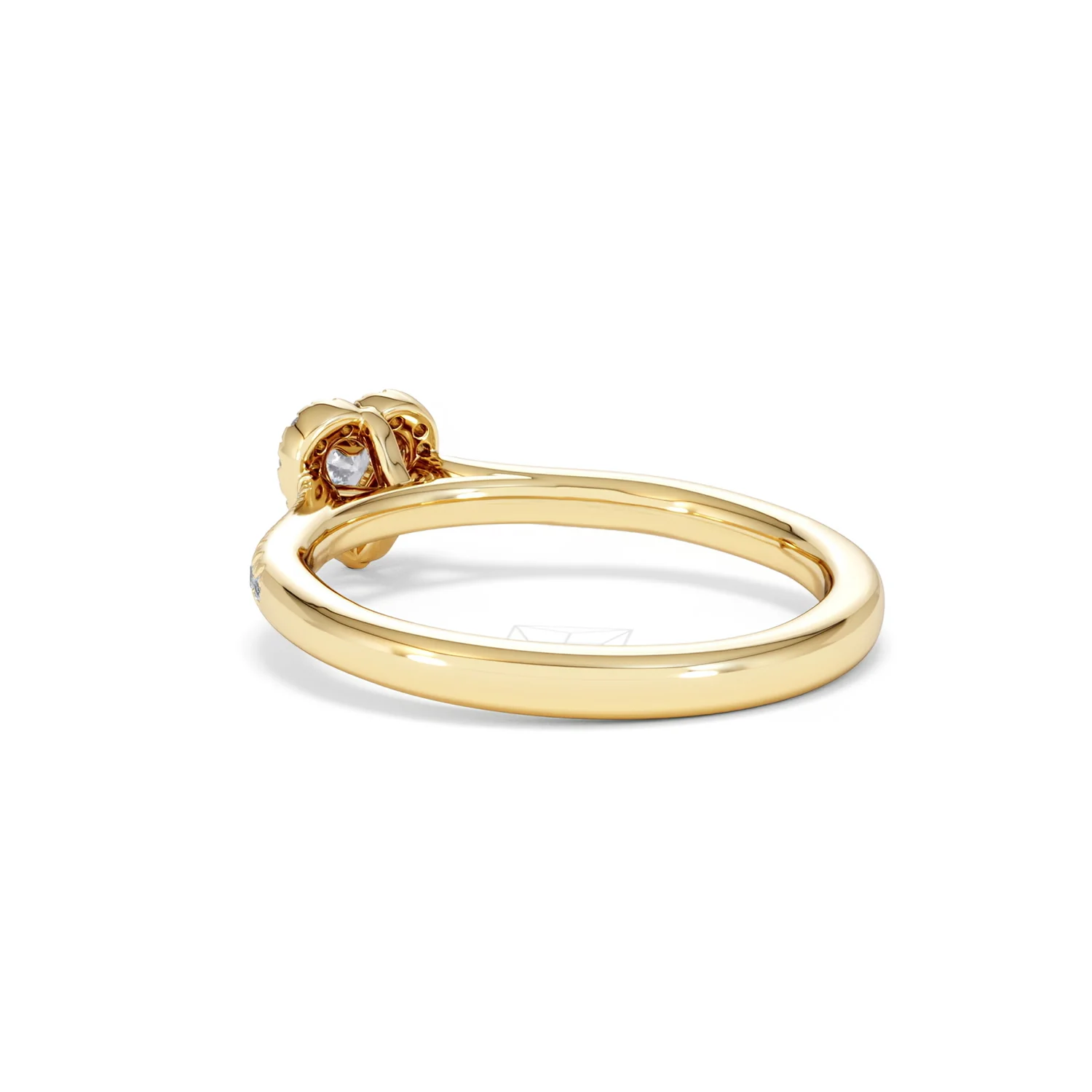 Lumia Heart Cut Lab Diamond Halo Ring 0.33ct F/VS in 18K Gold Vermeil - Image 58