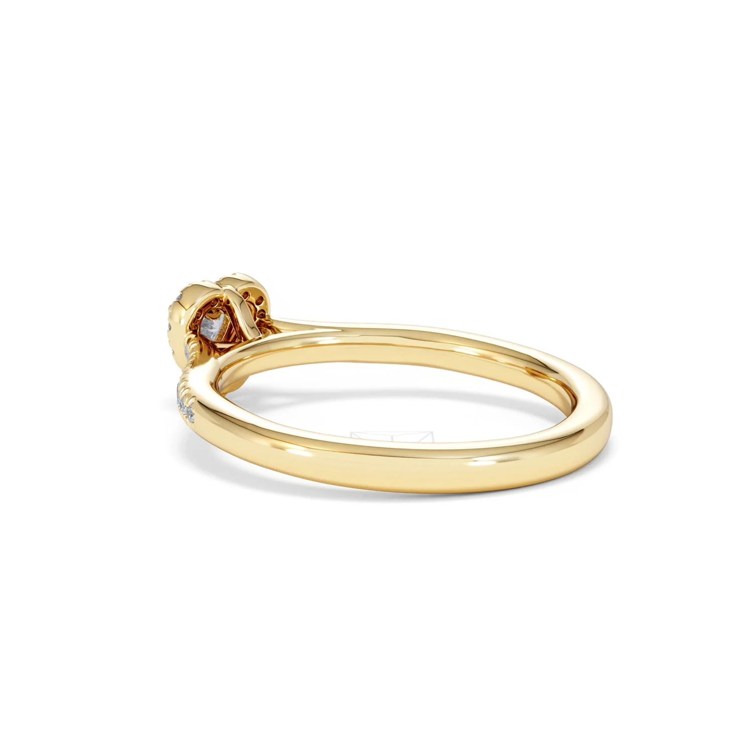 Lumia Heart Cut Lab Diamond Halo Ring 0.33ct F/VS in 18K Gold Vermeil - Image 60