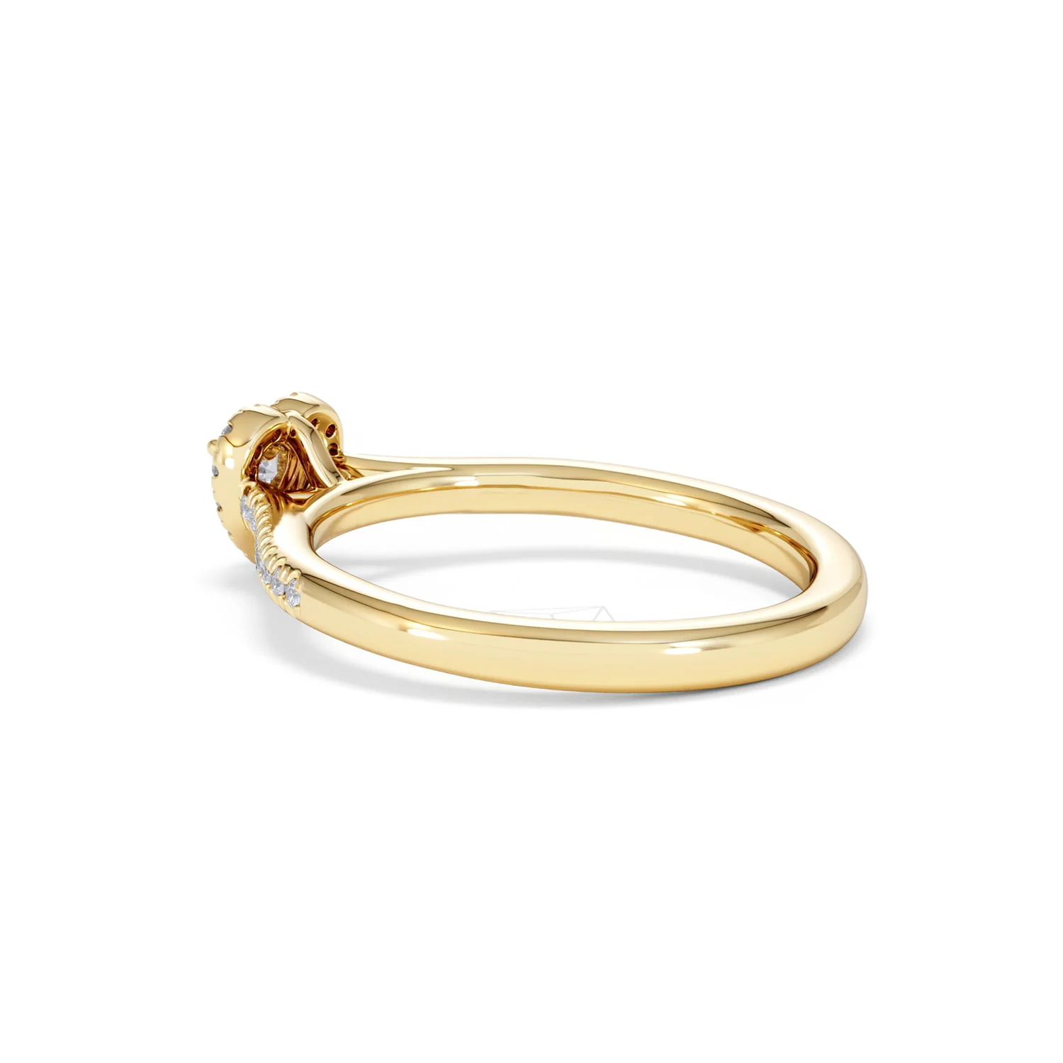 Lumia Heart Cut Lab Diamond Halo Ring 0.33ct F/VS in 18K Gold Vermeil - Image 62