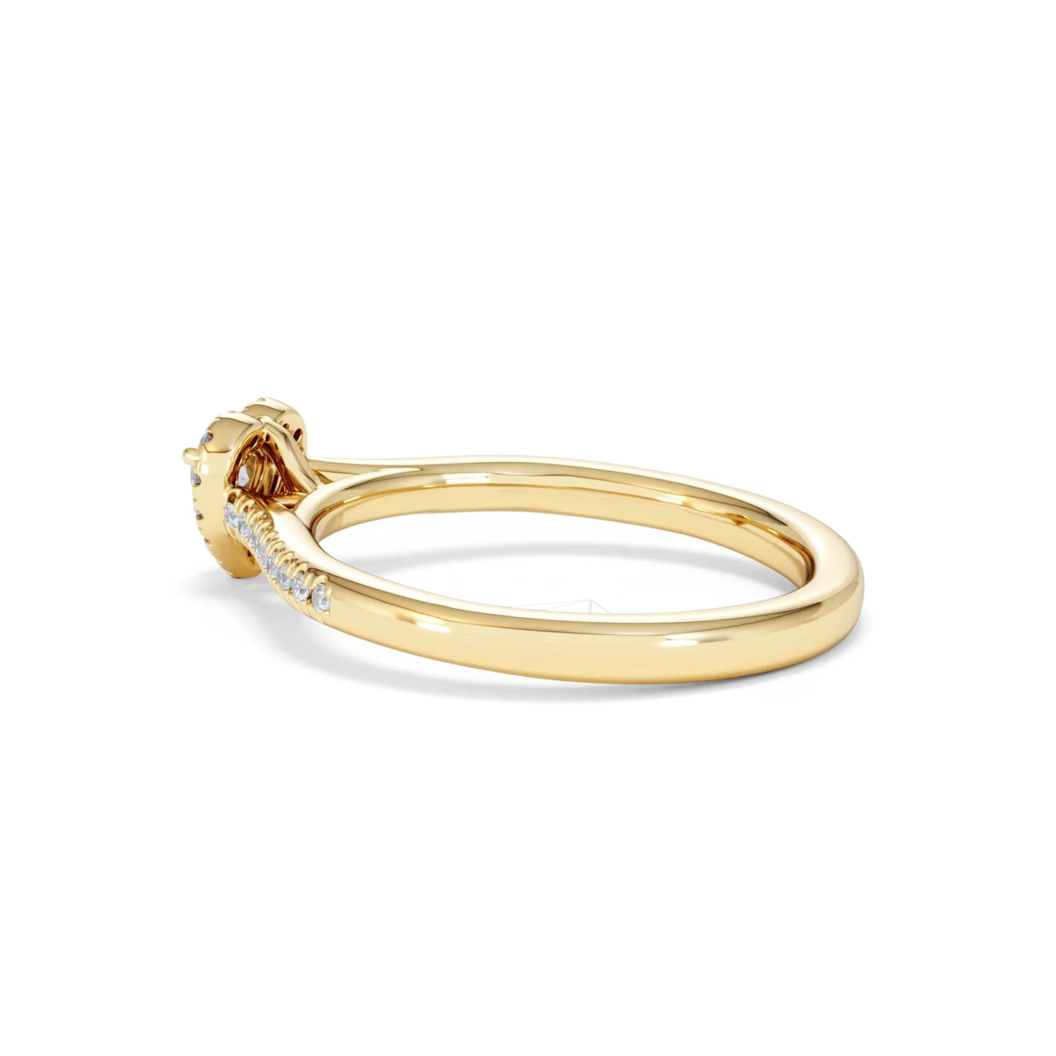 Lumia Heart Cut Lab Diamond Halo Ring 0.33ct F/VS in 18K Gold Vermeil - Image 64