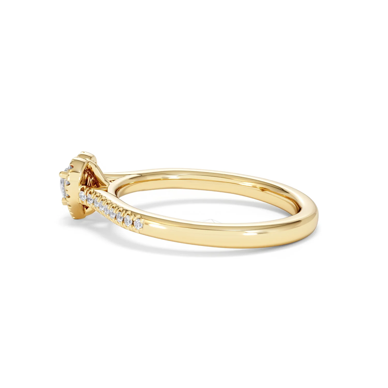 Lumia Heart Cut Lab Diamond Halo Ring 0.33ct F/VS in 18K Gold Vermeil - Image 67