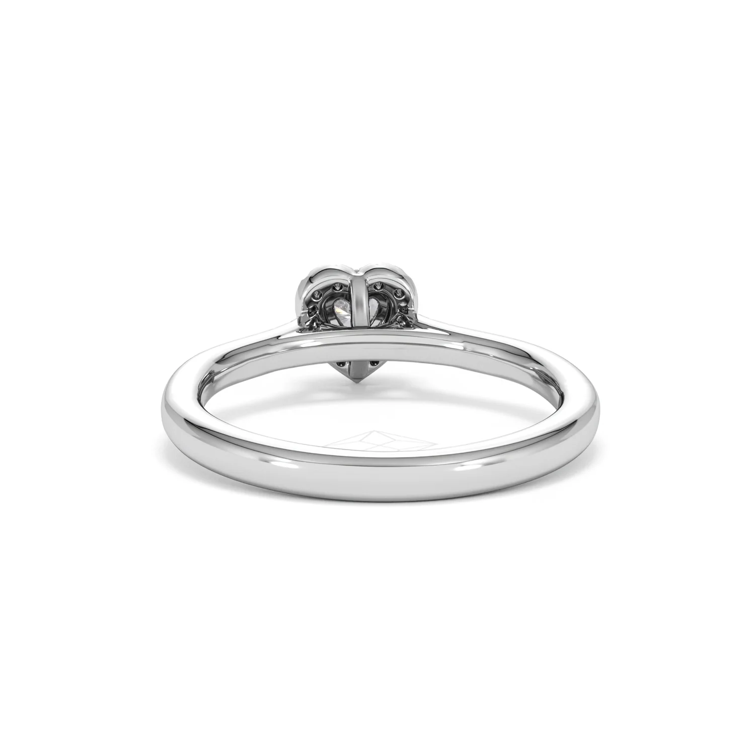 Lumia Heart Cut Lab Diamond Halo Ring 0.33ct F/VS in 925 Silver - Image 50