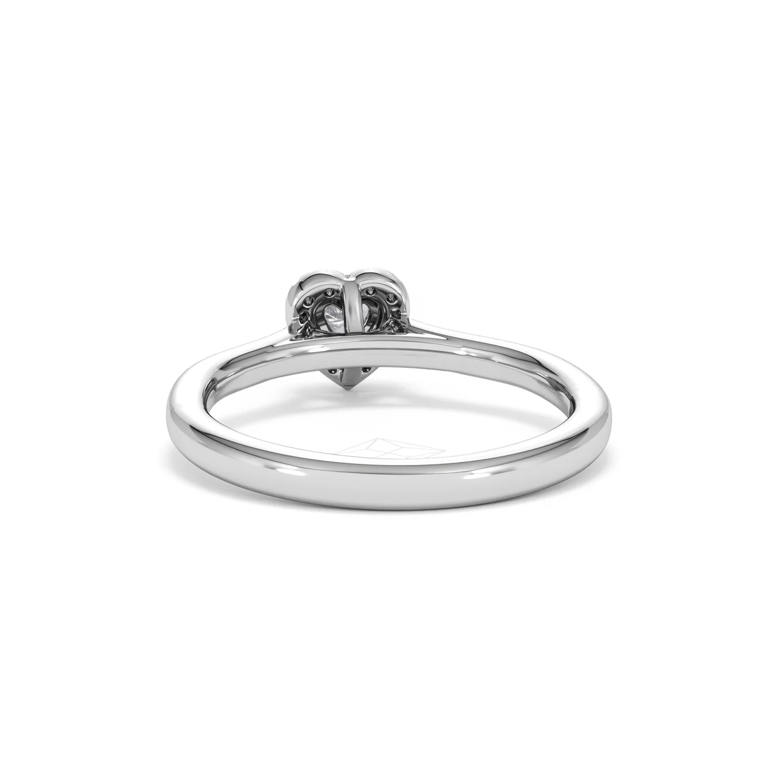 Lumia Heart Cut Lab Diamond Halo Ring 0.33ct F/VS in 925 Silver - Image 51