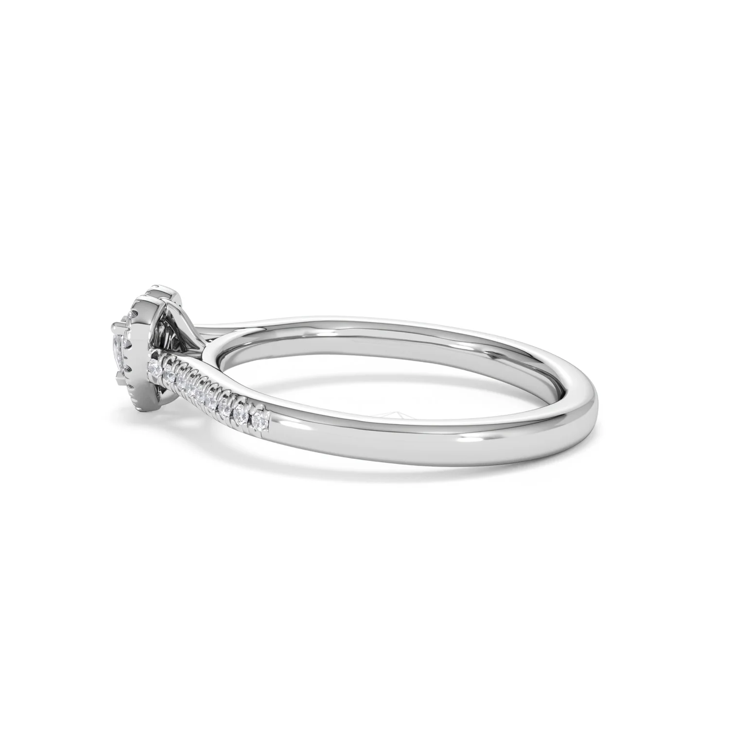 Lumia Heart Cut Lab Diamond Halo Ring 0.33ct F/VS in 925 Silver - Image 66