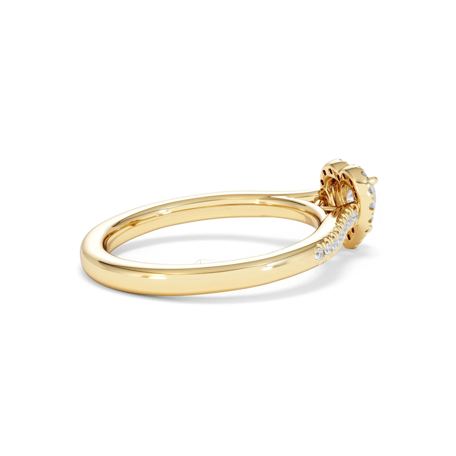 Lumia Heart Cut Lab Diamond Halo Ring 0.50ct F/VS in 18K Gold Vermeil - Image 36