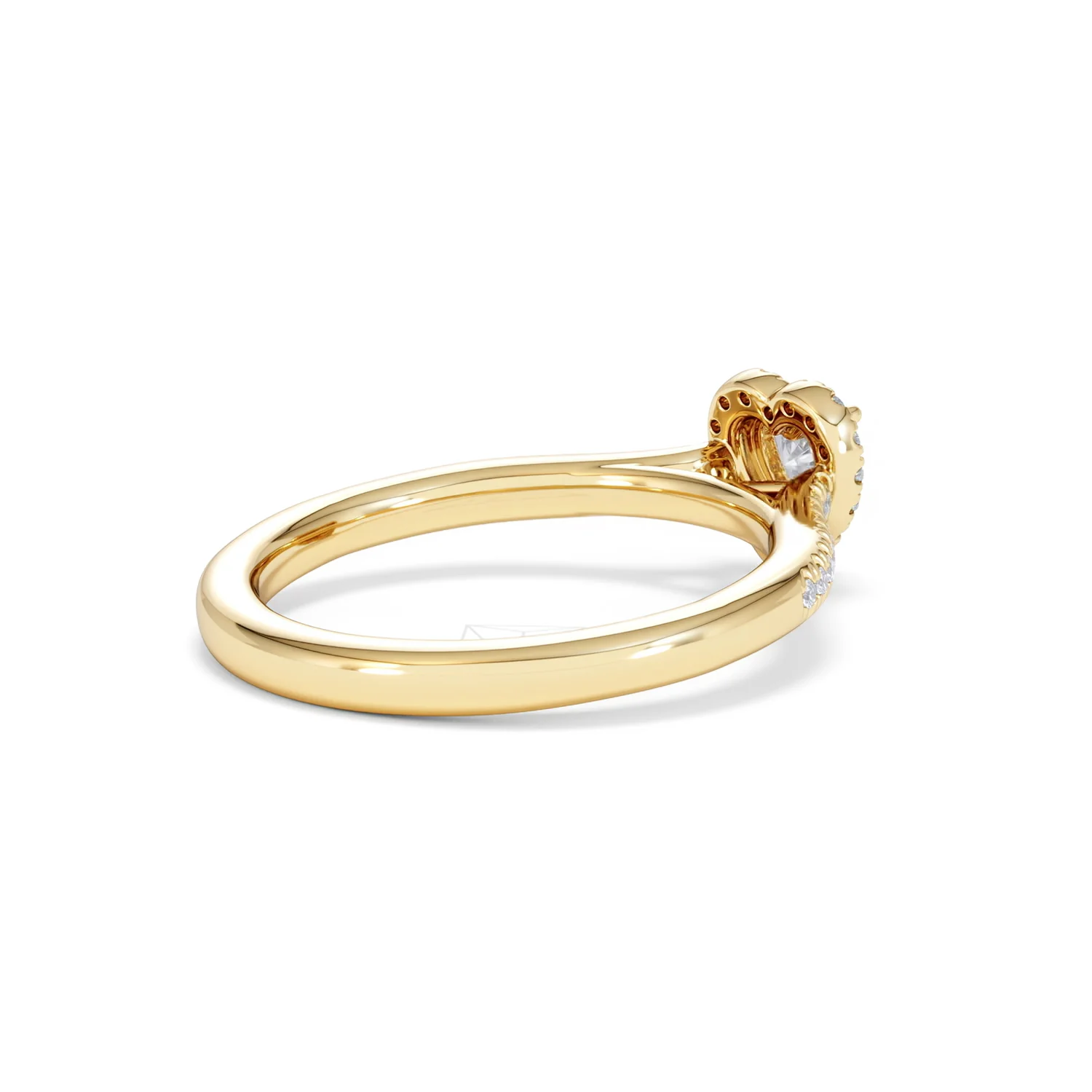 Lumia Heart Cut Lab Diamond Halo Ring 0.50ct F/VS in 18K Gold Vermeil - Image 39