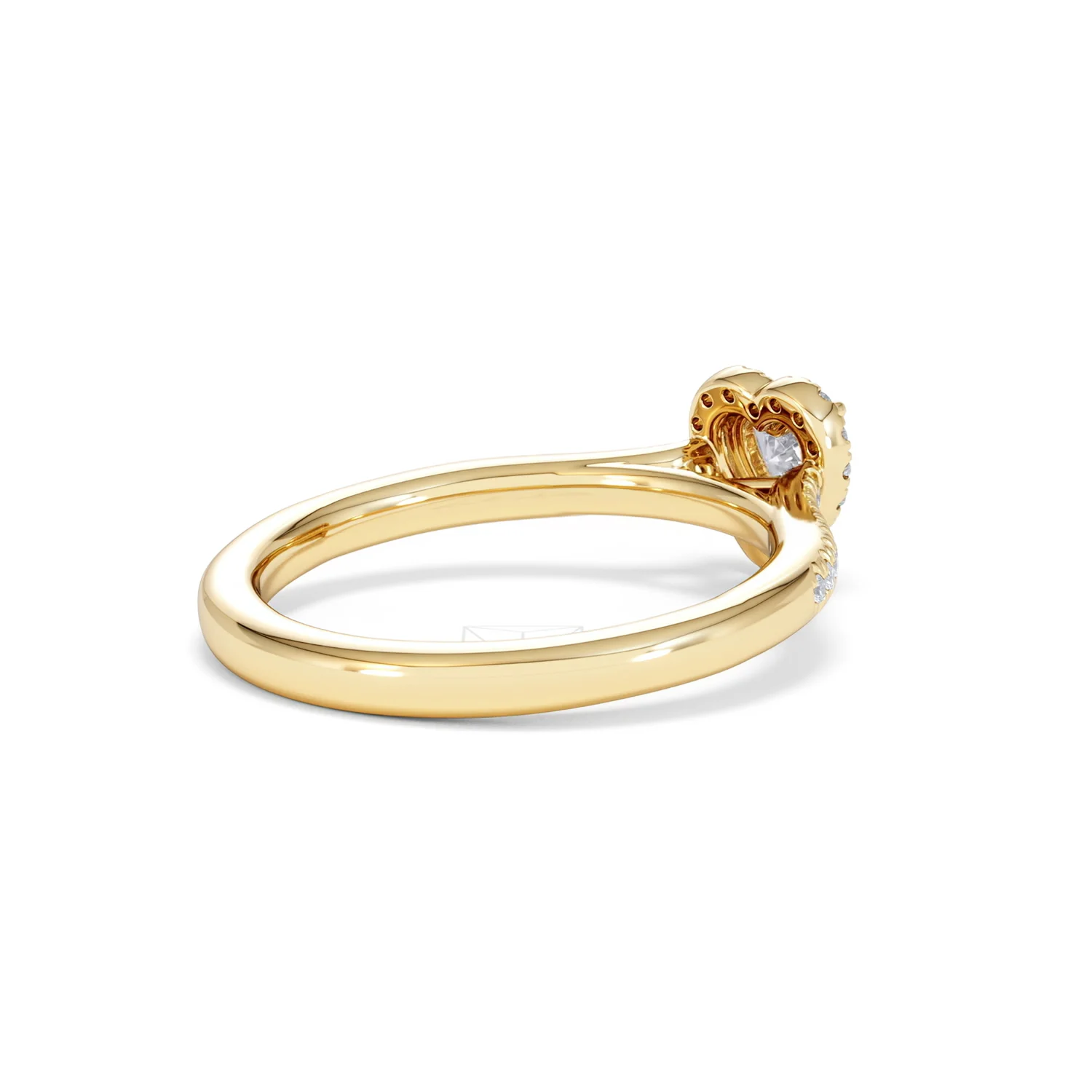 Lumia Heart Cut Lab Diamond Halo Ring 0.50ct F/VS in 18K Gold Vermeil - Image 40