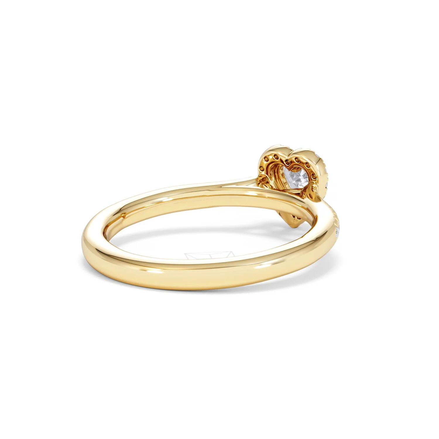 Lumia Heart Cut Lab Diamond Halo Ring 0.50ct F/VS in 18K Gold Vermeil - Image 42
