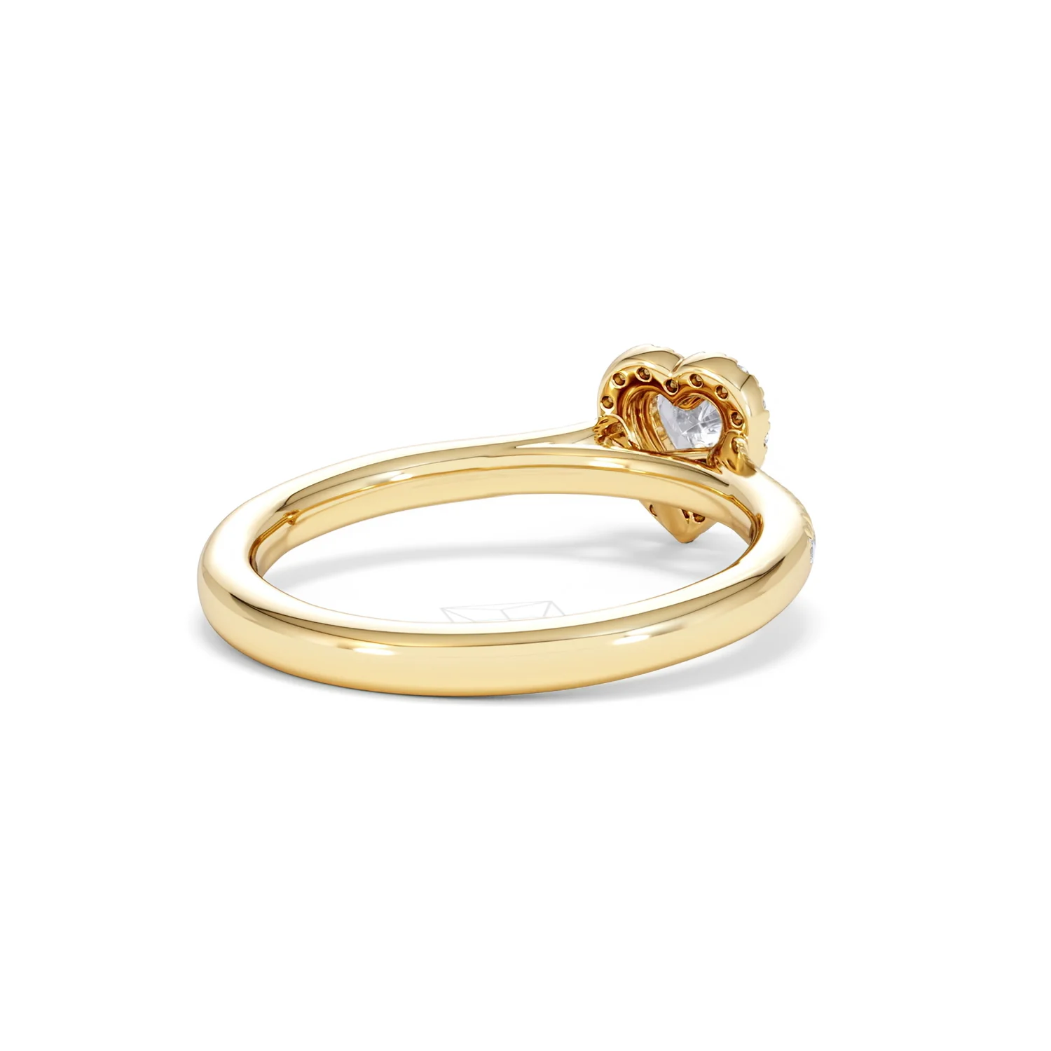 Lumia Heart Cut Lab Diamond Halo Ring 0.50ct F/VS in 18K Gold Vermeil - Image 43