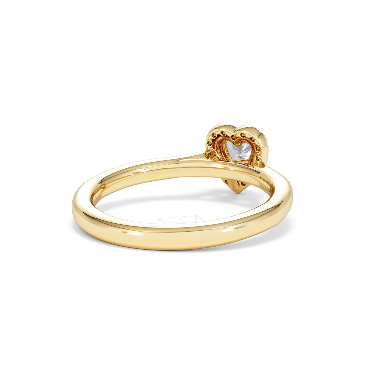 Lumia Heart Cut Lab Diamond Halo Ring 0.50ct F/VS in 18K Gold Vermeil - Image 44