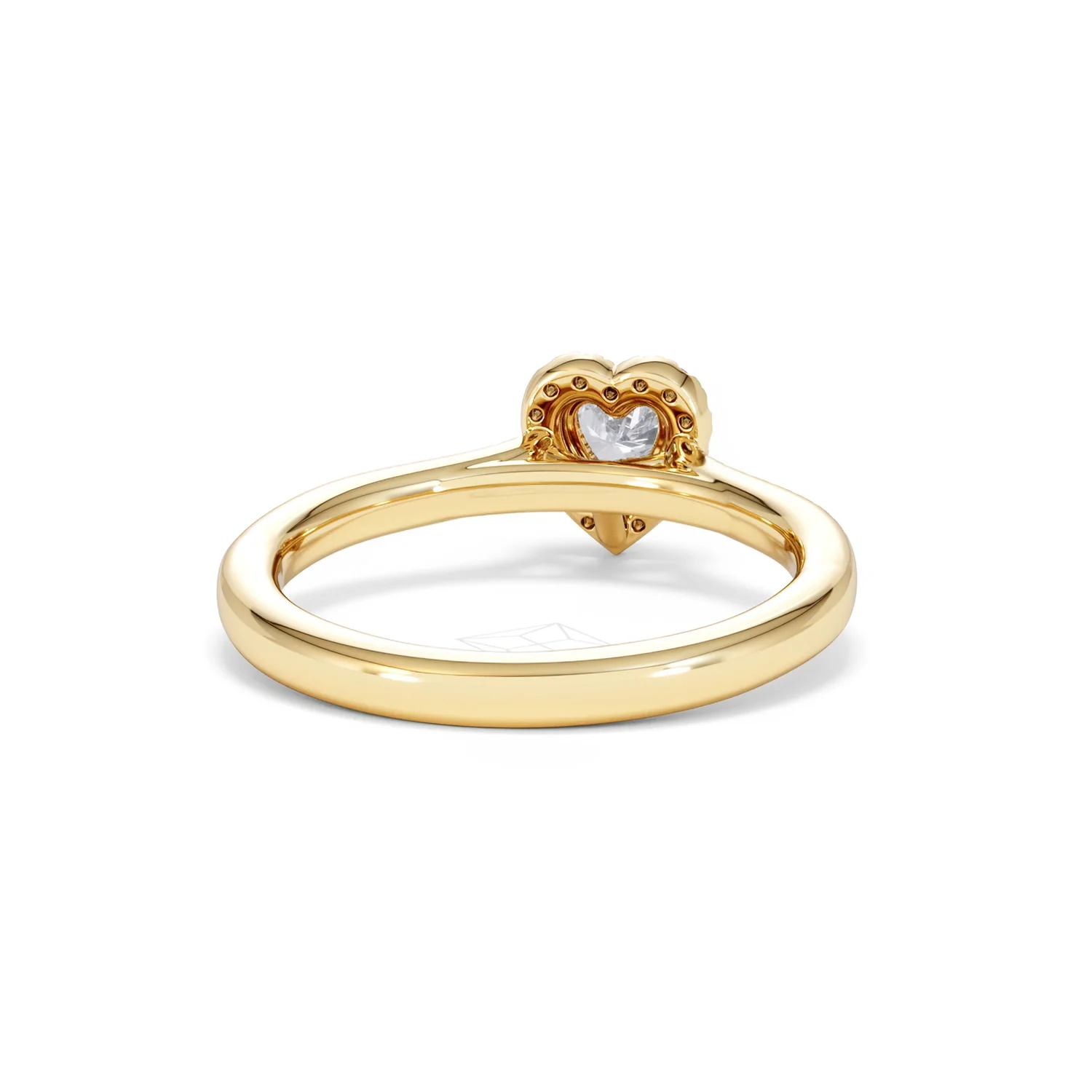 Lumia Heart Cut Lab Diamond Halo Ring 0.50ct F/VS in 18K Gold Vermeil - Image 47
