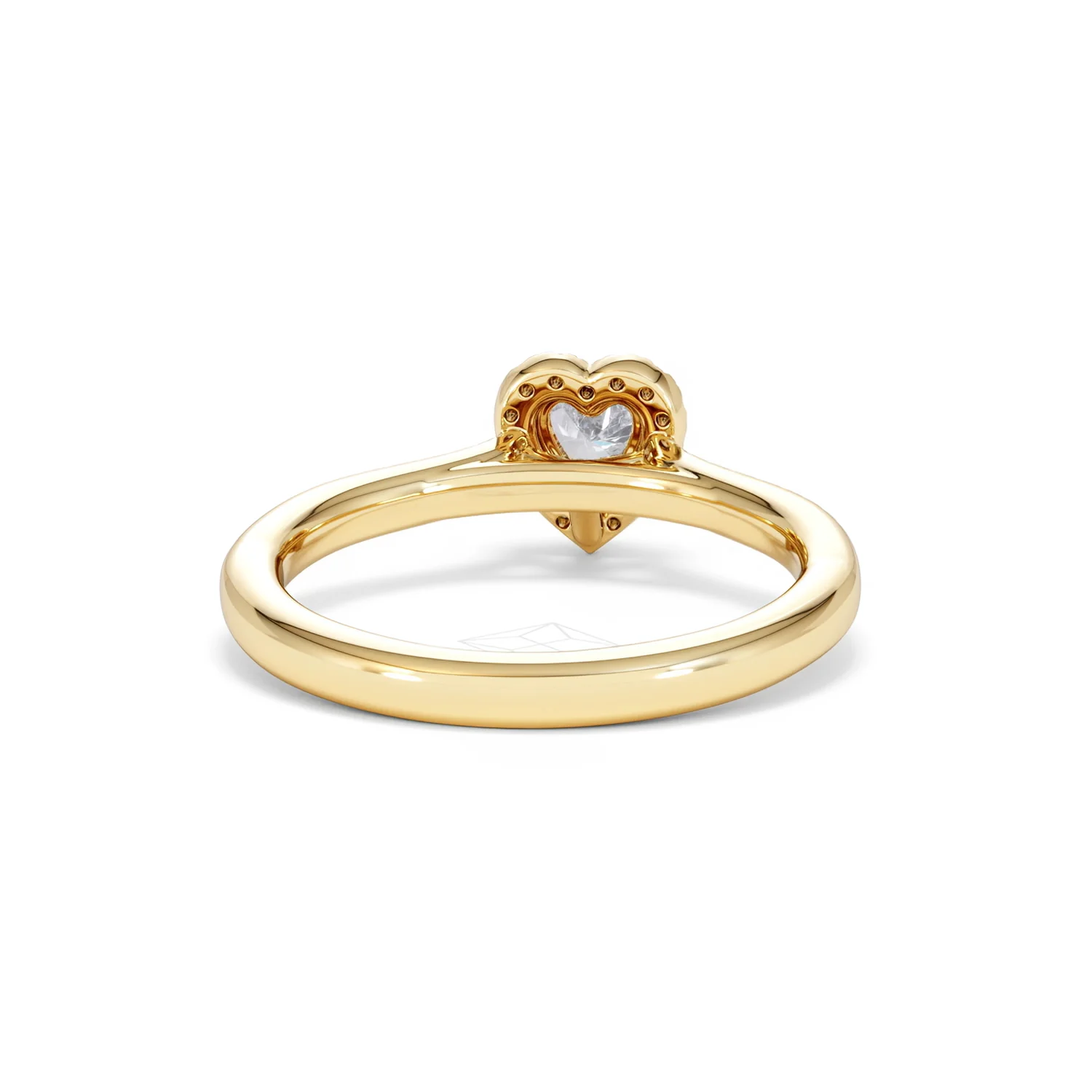 Lumia Heart Cut Lab Diamond Halo Ring 0.50ct F/VS in 18K Gold Vermeil - Image 48