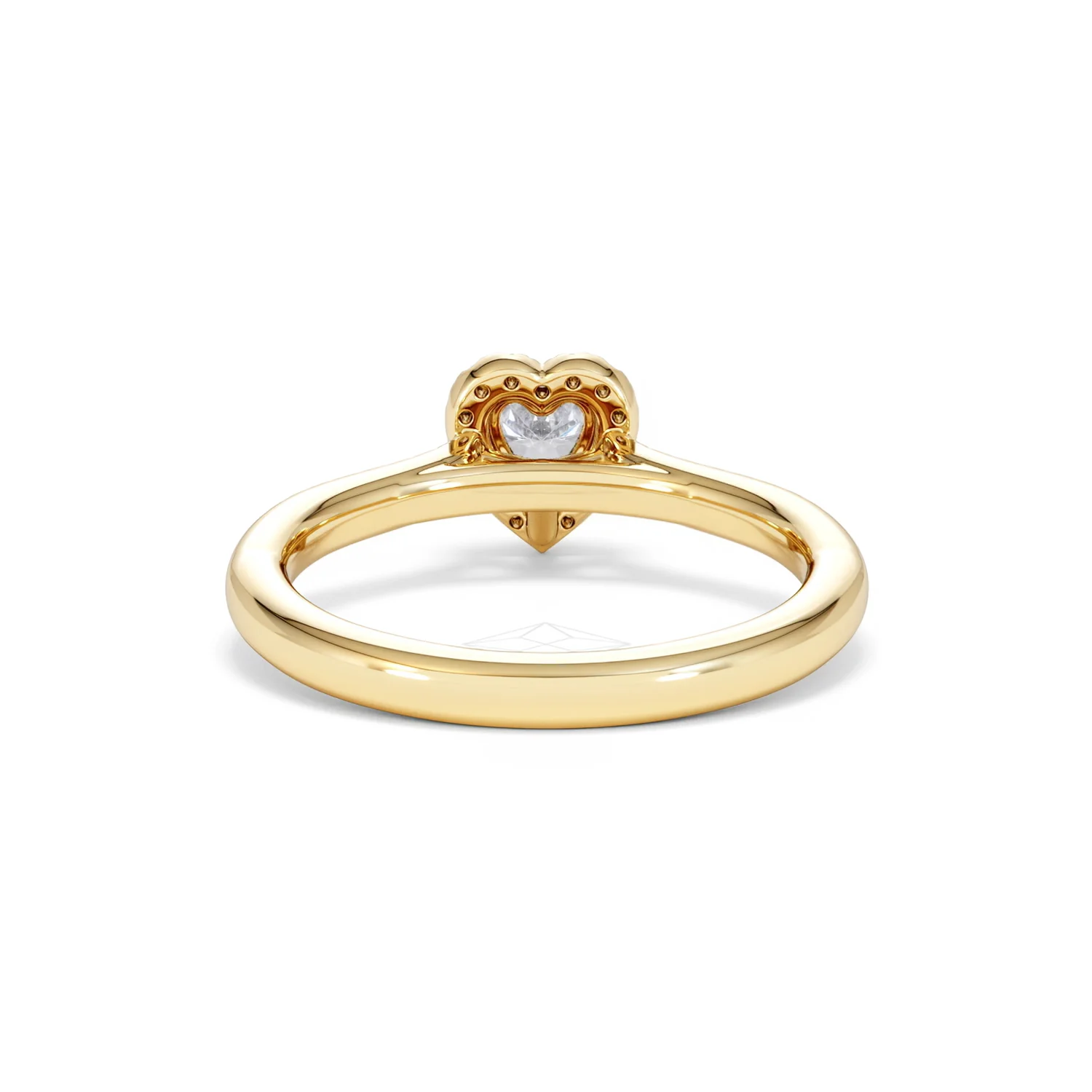 Lumia Heart Cut Lab Diamond Halo Ring 0.50ct F/VS in 18K Gold Vermeil - Image 50