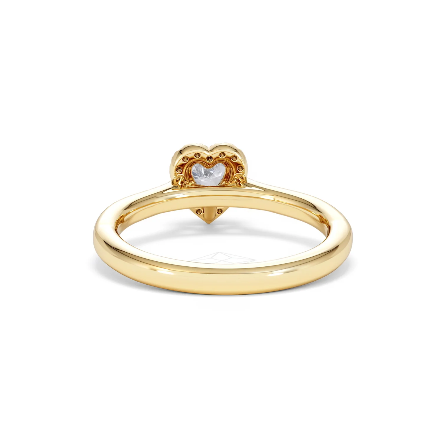 Lumia Heart Cut Lab Diamond Halo Ring 0.50ct F/VS in 18K Gold Vermeil - Image 51