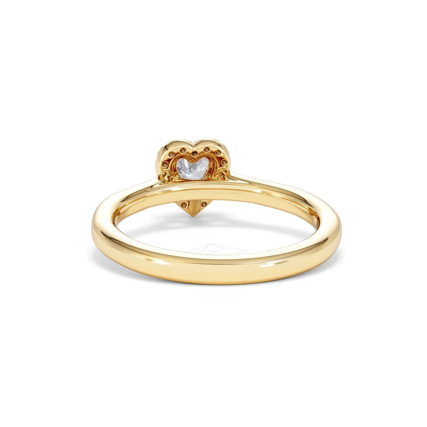 Lumia Heart Cut Lab Diamond Halo Ring 0.50ct F/VS in 18K Gold Vermeil - Image 52