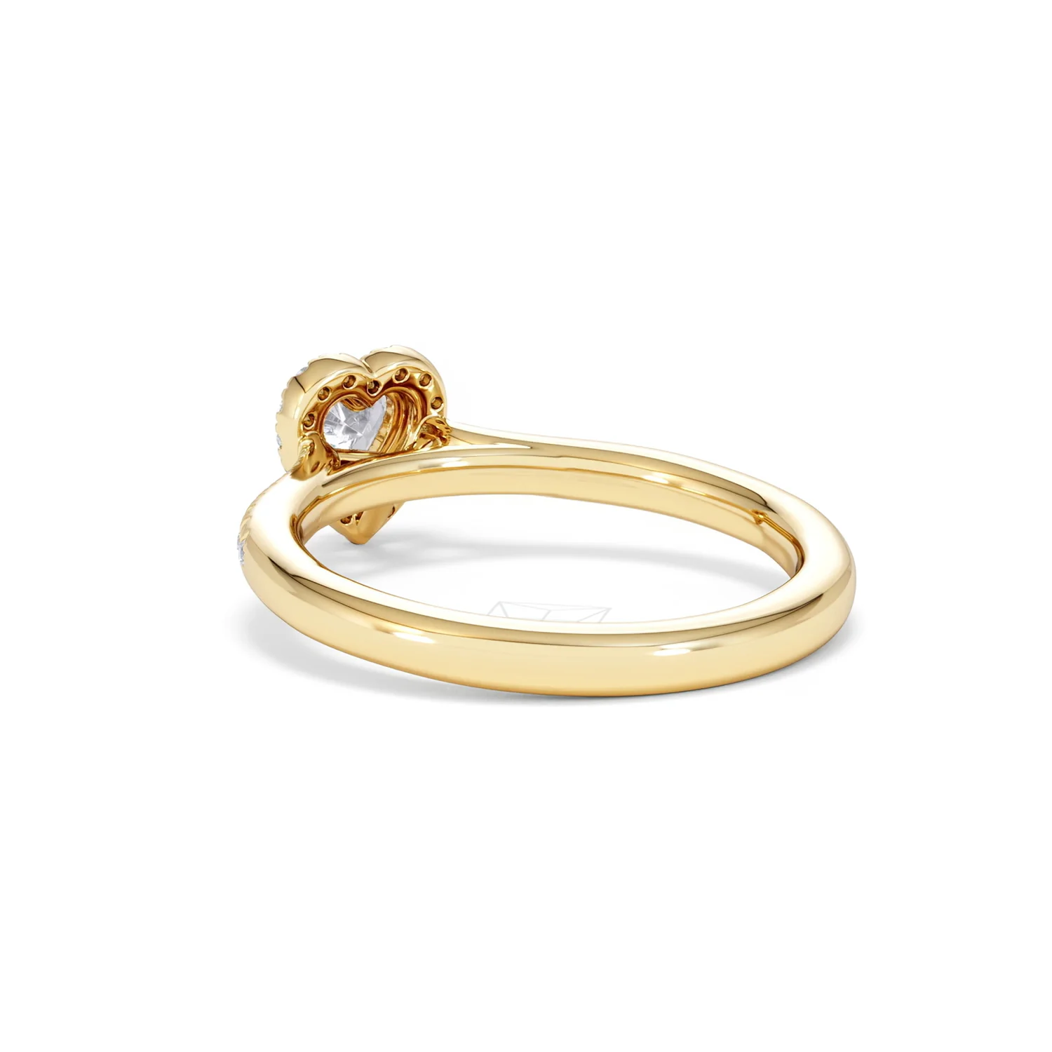 Lumia Heart Cut Lab Diamond Halo Ring 0.50ct F/VS in 18K Gold Vermeil - Image 57
