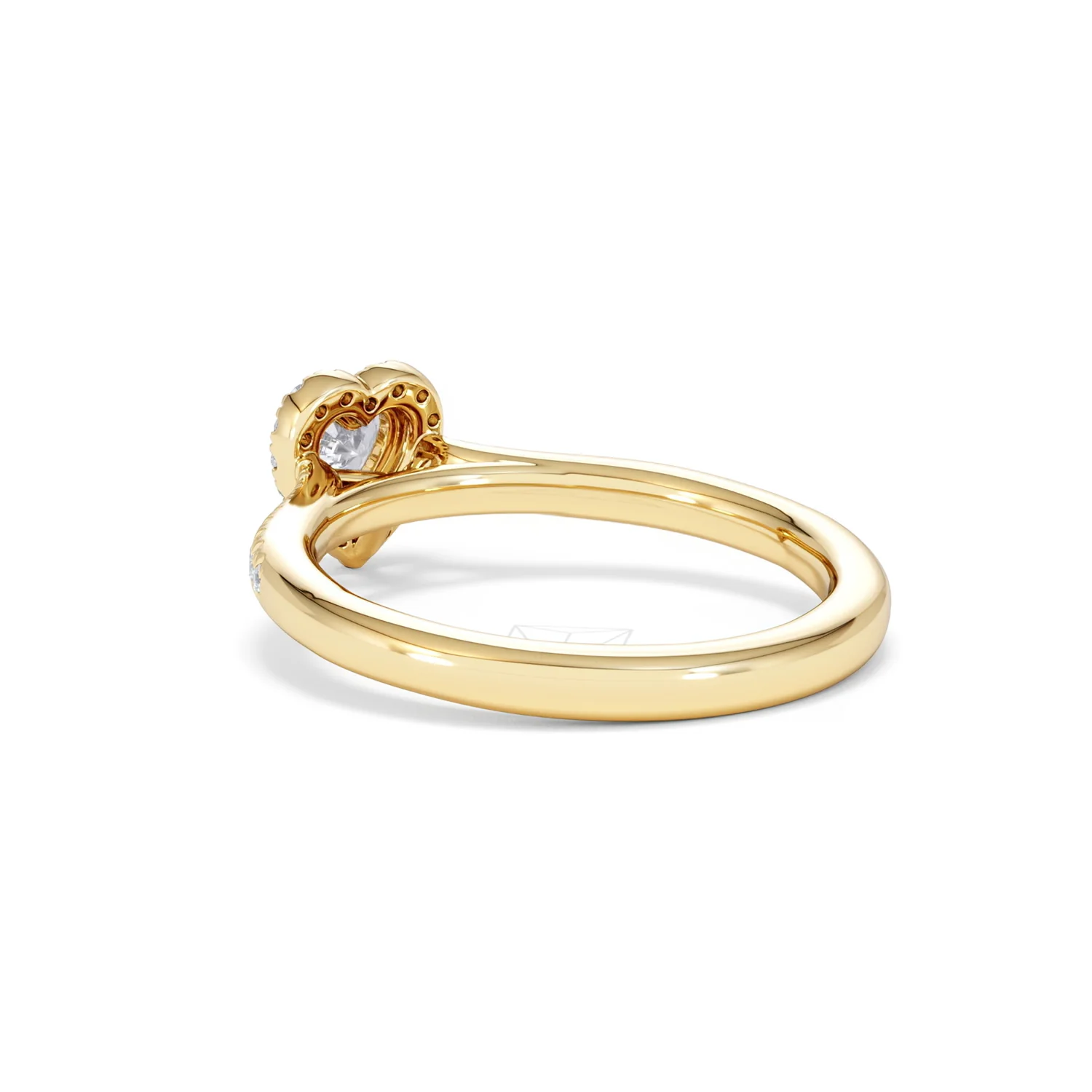 Lumia Heart Cut Lab Diamond Halo Ring 0.50ct F/VS in 18K Gold Vermeil - Image 58
