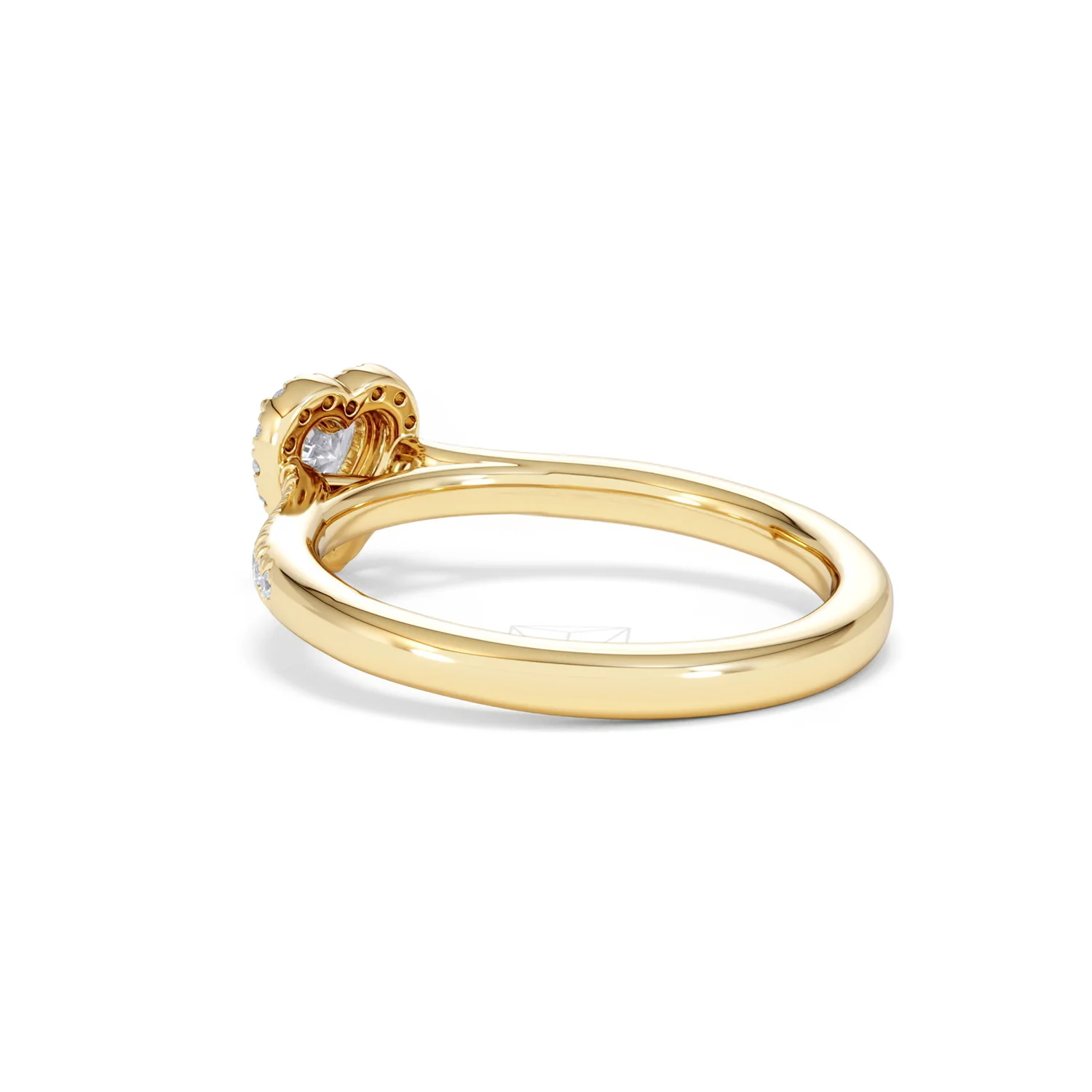 Lumia Heart Cut Lab Diamond Halo Ring 0.50ct F/VS in 18K Gold Vermeil - Image 59