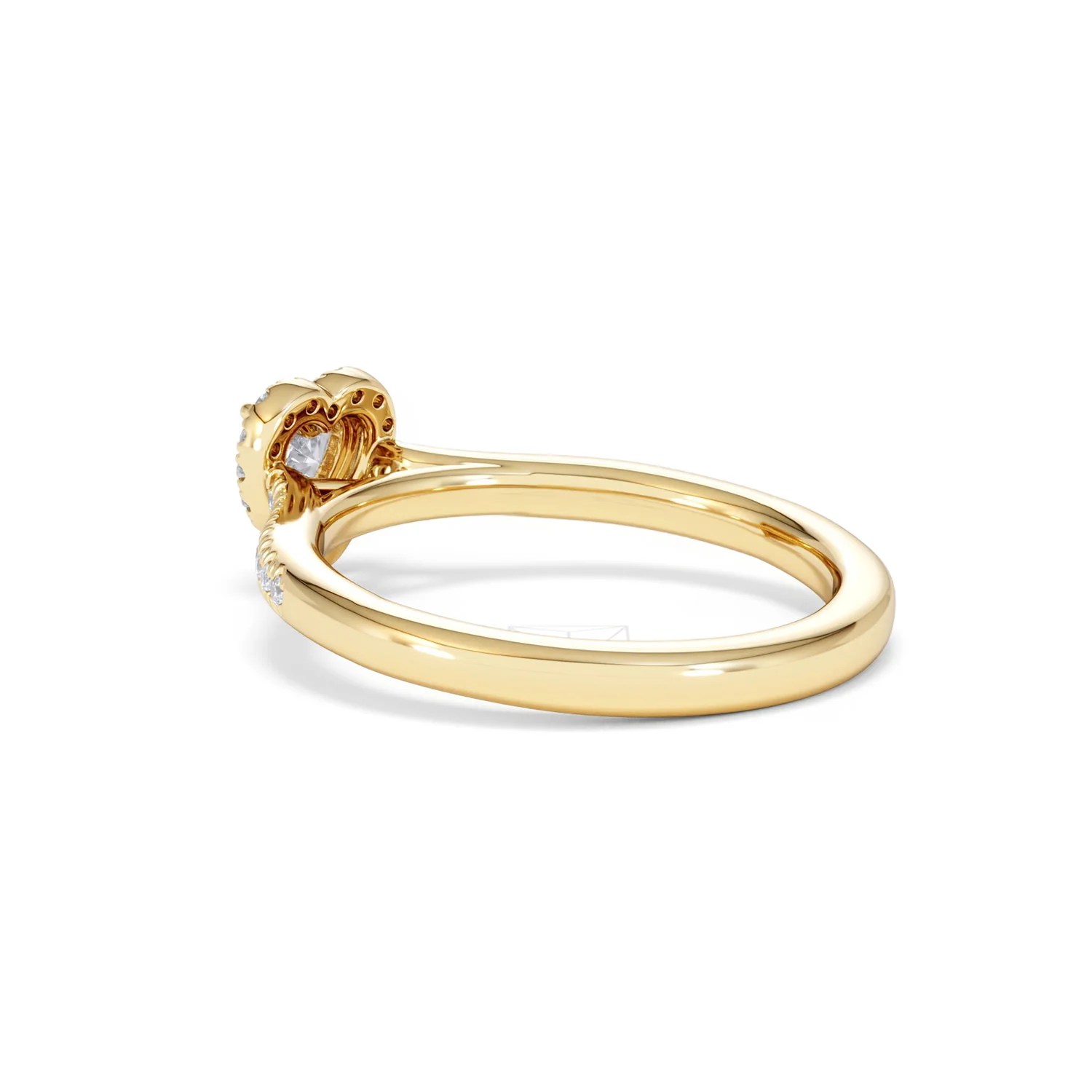 Lumia Heart Cut Lab Diamond Halo Ring 0.50ct F/VS in 18K Gold Vermeil - Image 60