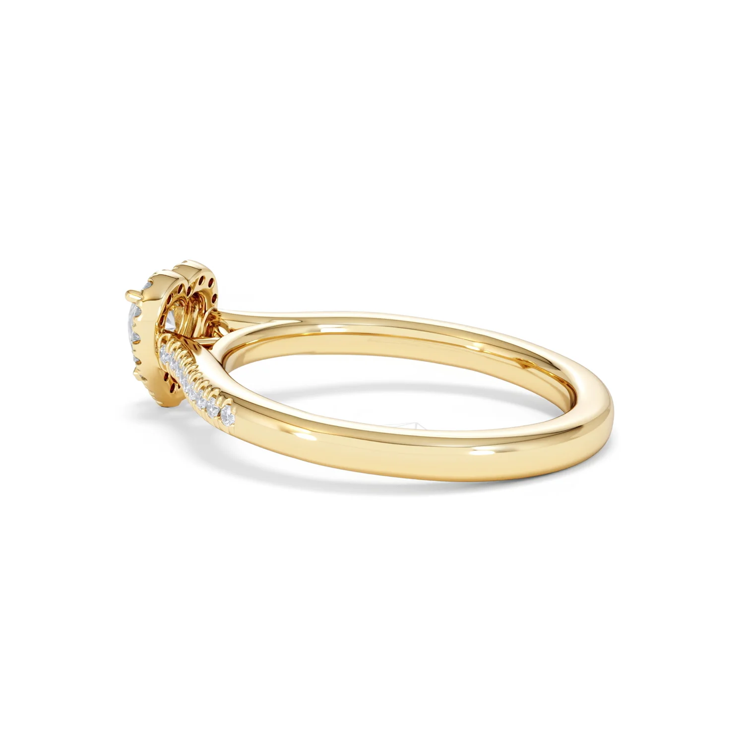 Lumia Heart Cut Lab Diamond Halo Ring 0.50ct F/VS in 18K Gold Vermeil - Image 64