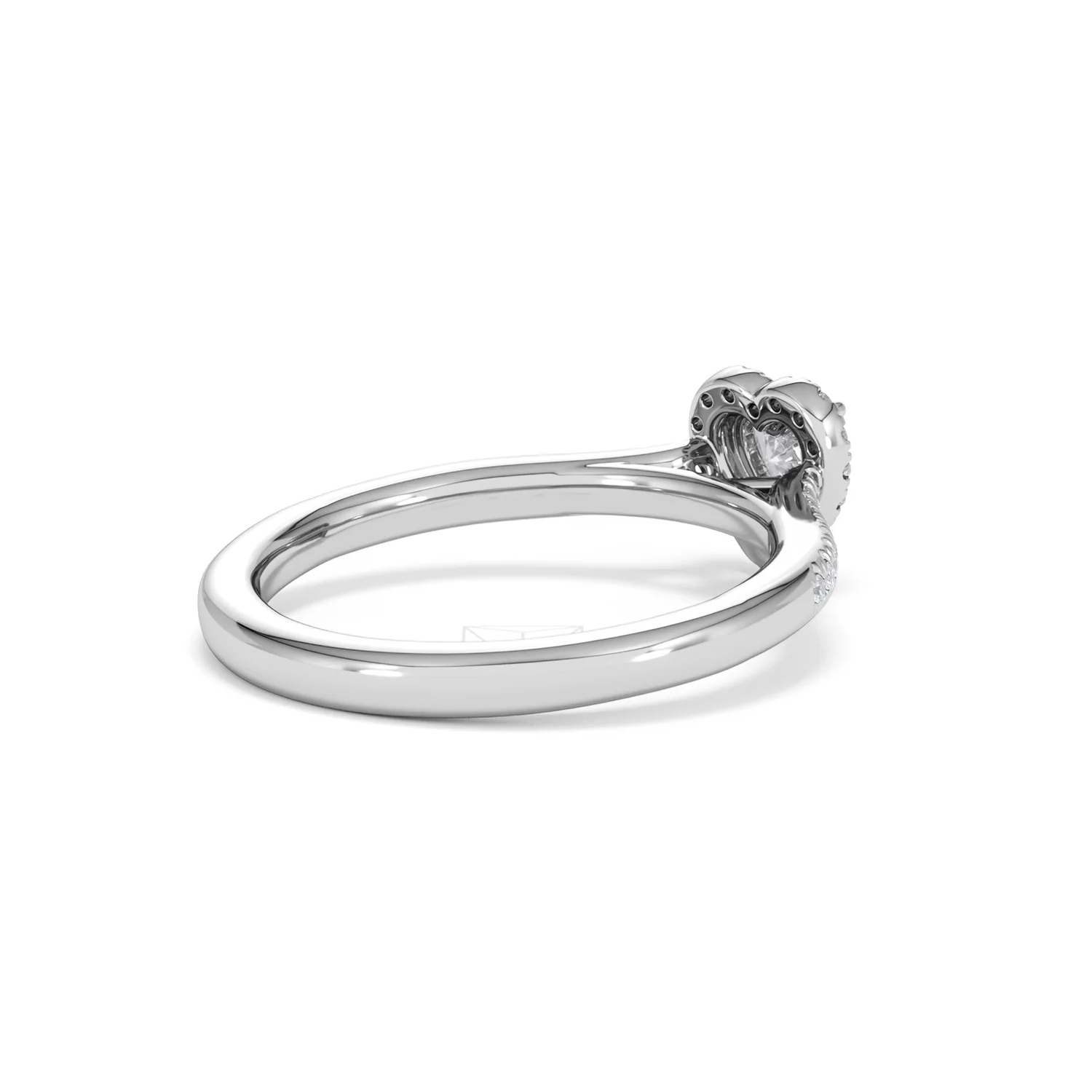 Lumia Heart Cut Lab Diamond Halo Ring 0.50ct F/VS in 925 Silver - Image 39
