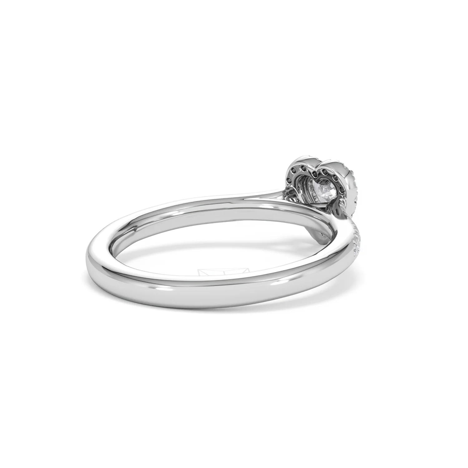 Lumia Heart Cut Lab Diamond Halo Ring 0.50ct F/VS in 925 Silver - Image 40