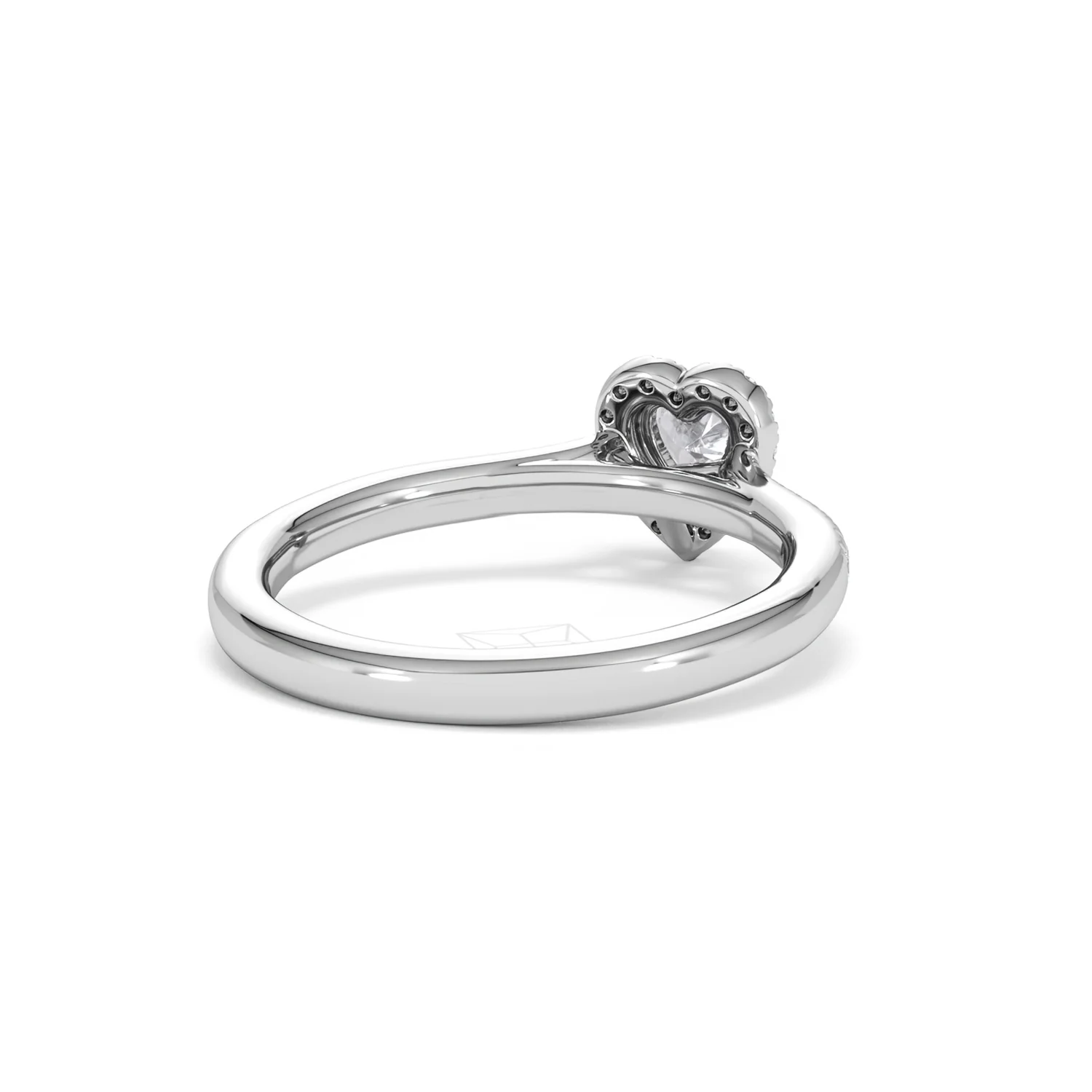 Lumia Heart Cut Lab Diamond Halo Ring 0.50ct F/VS in 925 Silver - Image 43