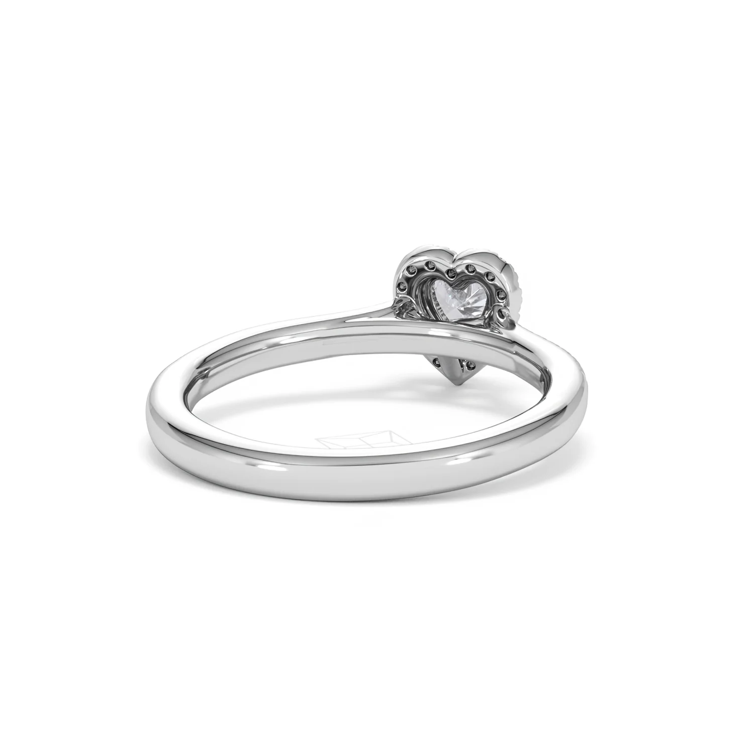 Lumia Heart Cut Lab Diamond Halo Ring 0.50ct F/VS in 925 Silver - Image 44
