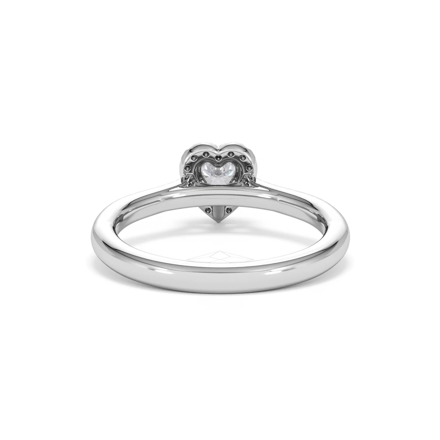 Lumia Heart Cut Lab Diamond Halo Ring 0.50ct F/VS in 925 Silver - Image 49