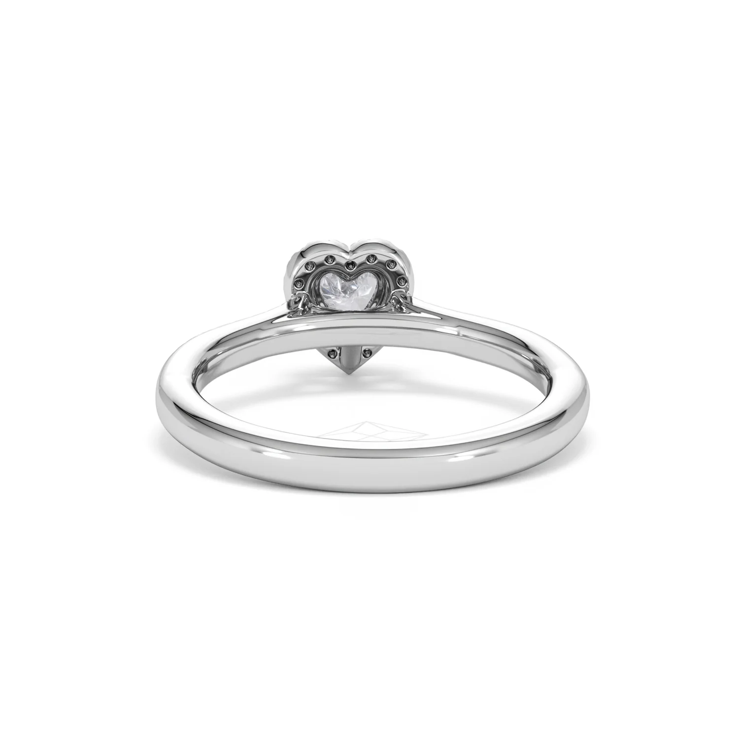 Lumia Heart Cut Lab Diamond Halo Ring 0.50ct F/VS in 925 Silver - Image 50