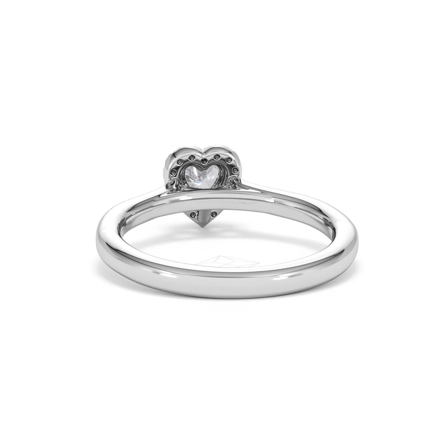 Lumia Heart Cut Lab Diamond Halo Ring 0.50ct F/VS in 925 Silver - Image 51
