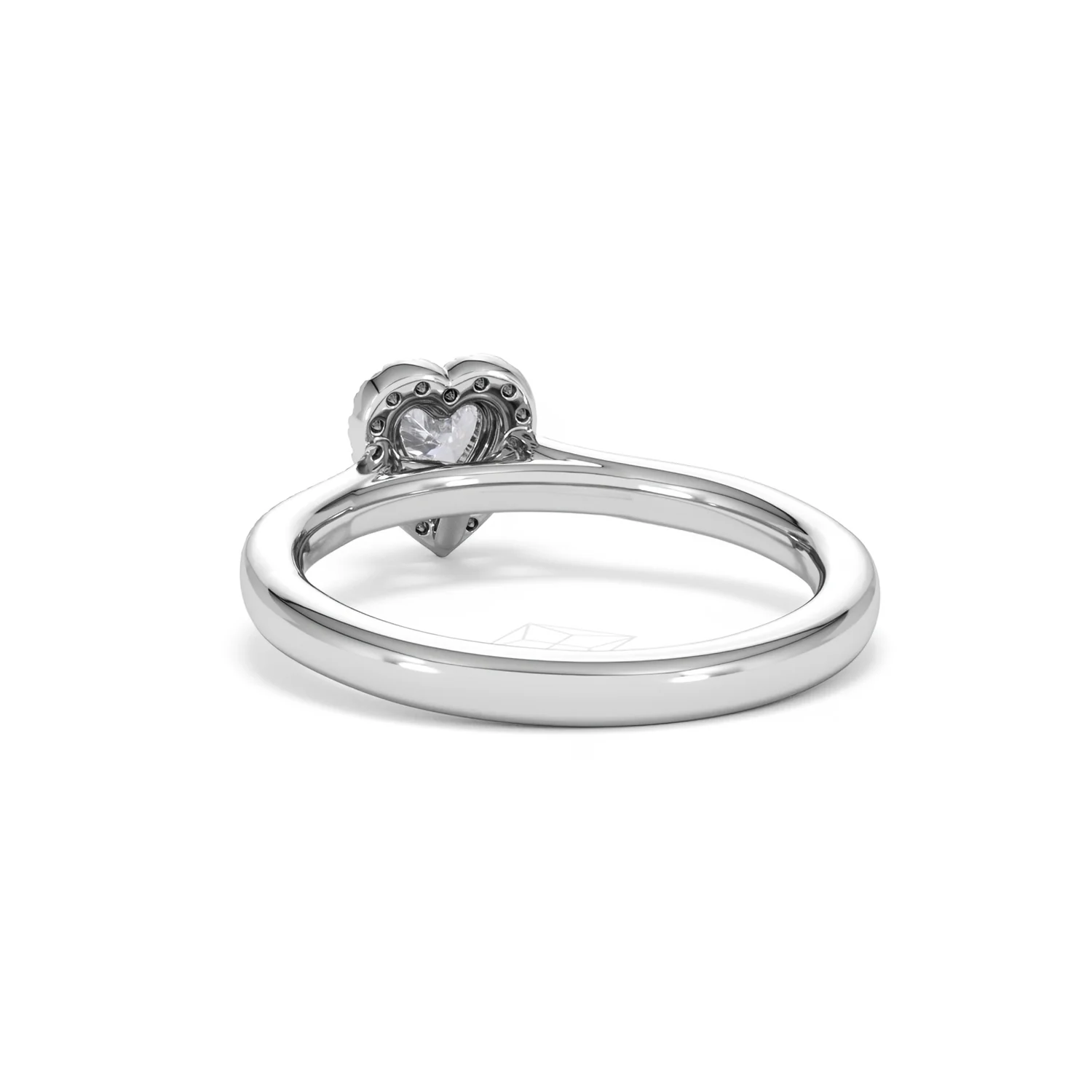 Lumia Heart Cut Lab Diamond Halo Ring 0.50ct F/VS in 925 Silver - Image 53