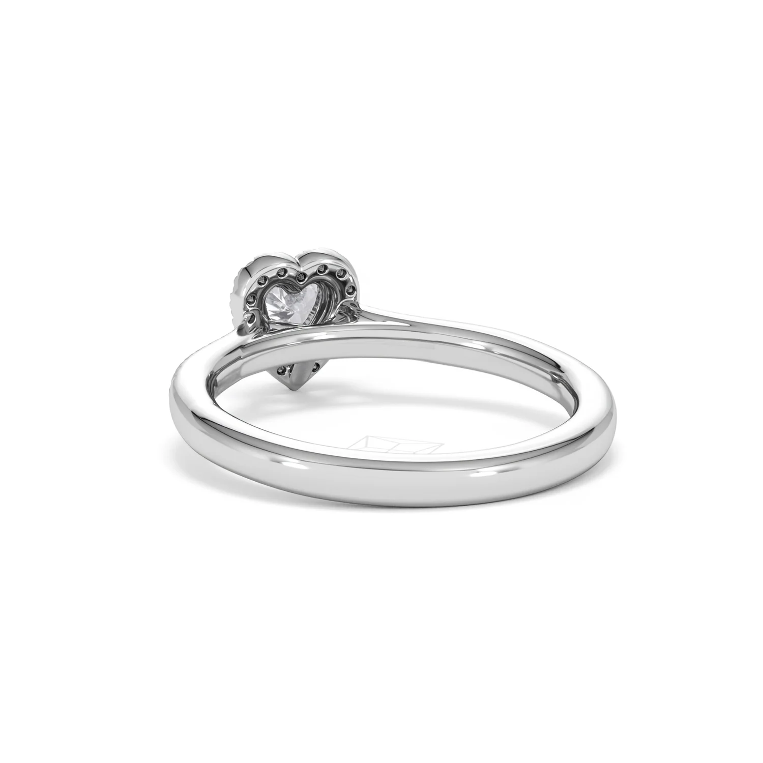 Lumia Heart Cut Lab Diamond Halo Ring 0.50ct F/VS in 925 Silver - Image 54