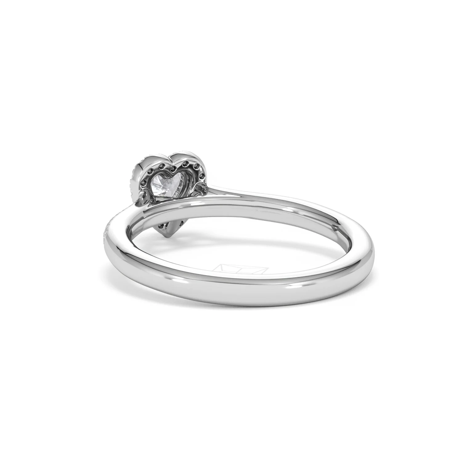 Lumia Heart Cut Lab Diamond Halo Ring 0.50ct F/VS in 925 Silver - Image 55