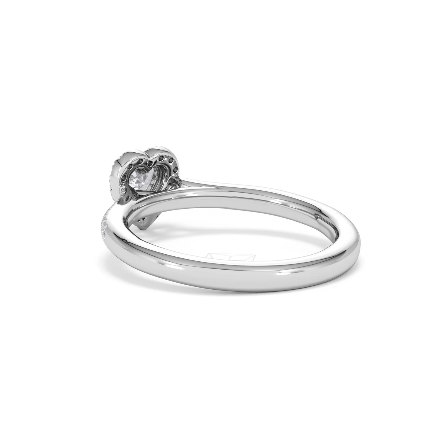 Lumia Heart Cut Lab Diamond Halo Ring 0.50ct F/VS in 925 Silver - Image 57