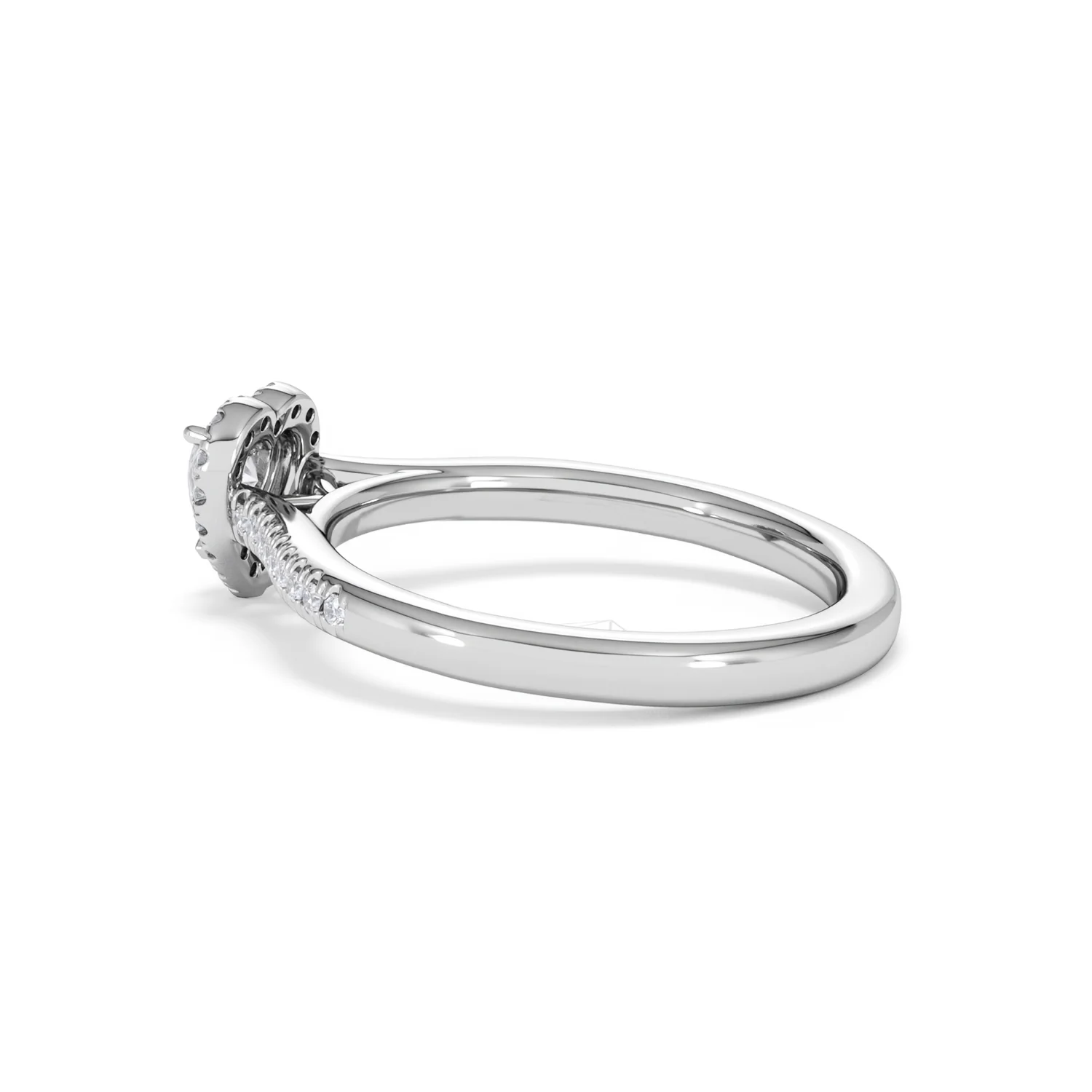 Lumia Heart Cut Lab Diamond Halo Ring 0.50ct F/VS in 925 Silver - Image 63