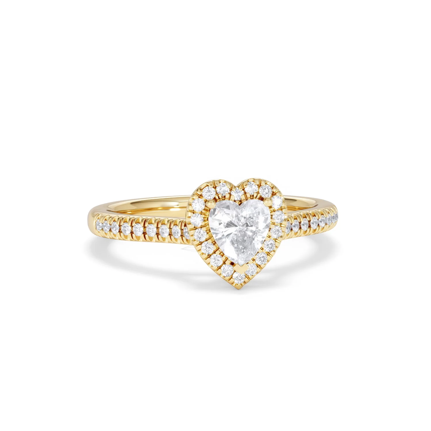 Lumia Heart Cut Lab Diamond Halo Ring 0.70ct F/VS in 9K Gold - Image 11